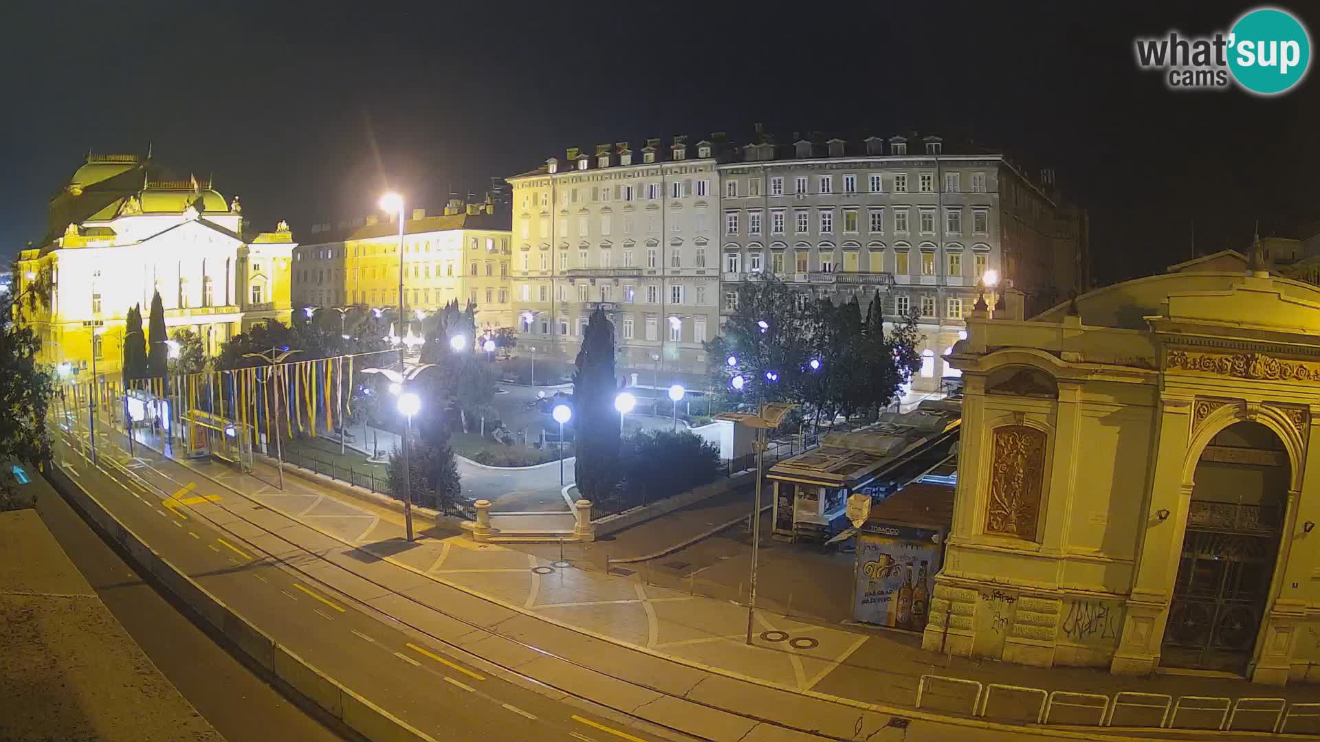 Webcam Rijeka – Parque i Teatro Nacional Croato Ivan pl. Zajc