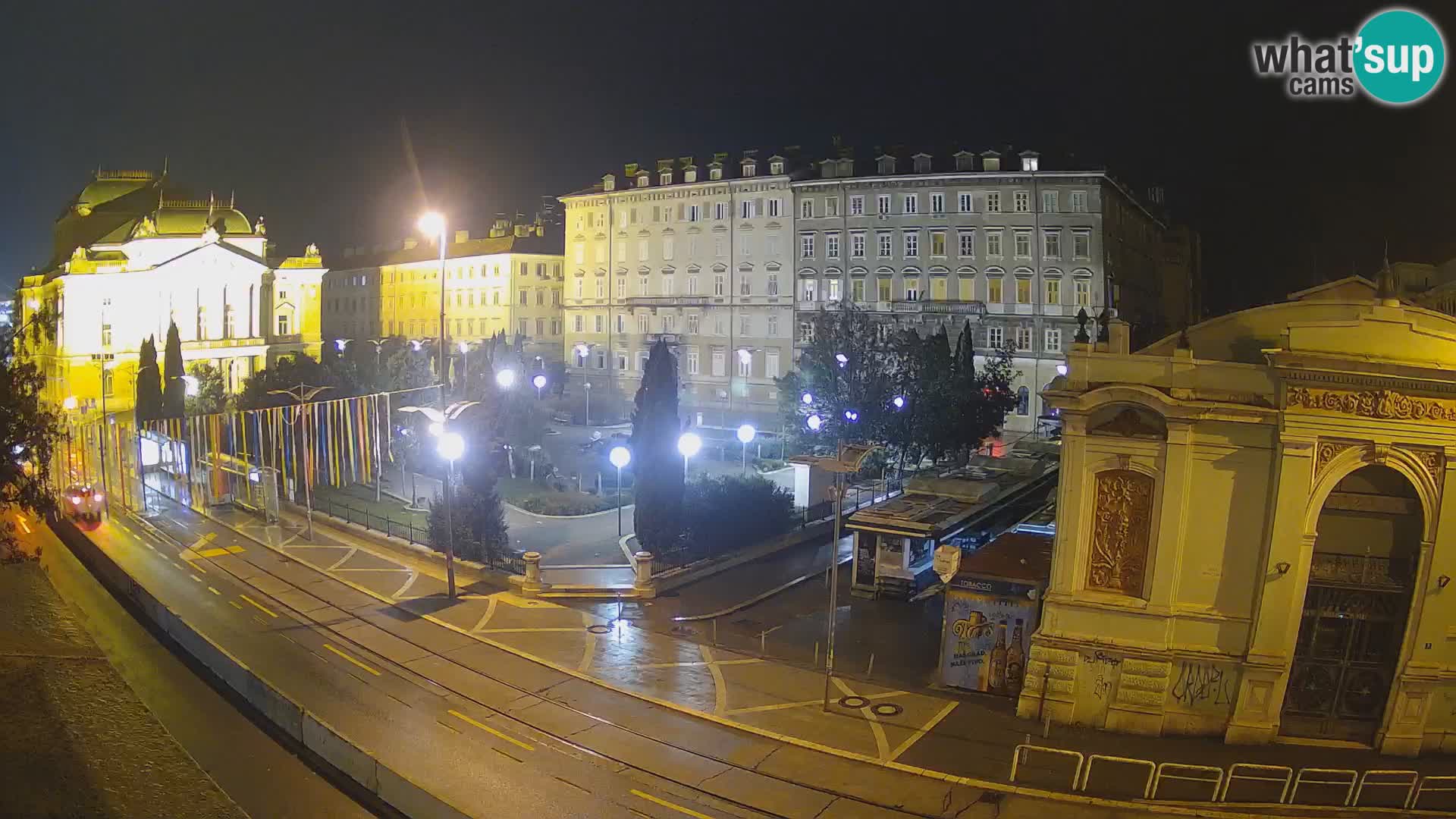 Webcam Rijeka – Park and  Croatian National Theatre Ivan pl. Zajc