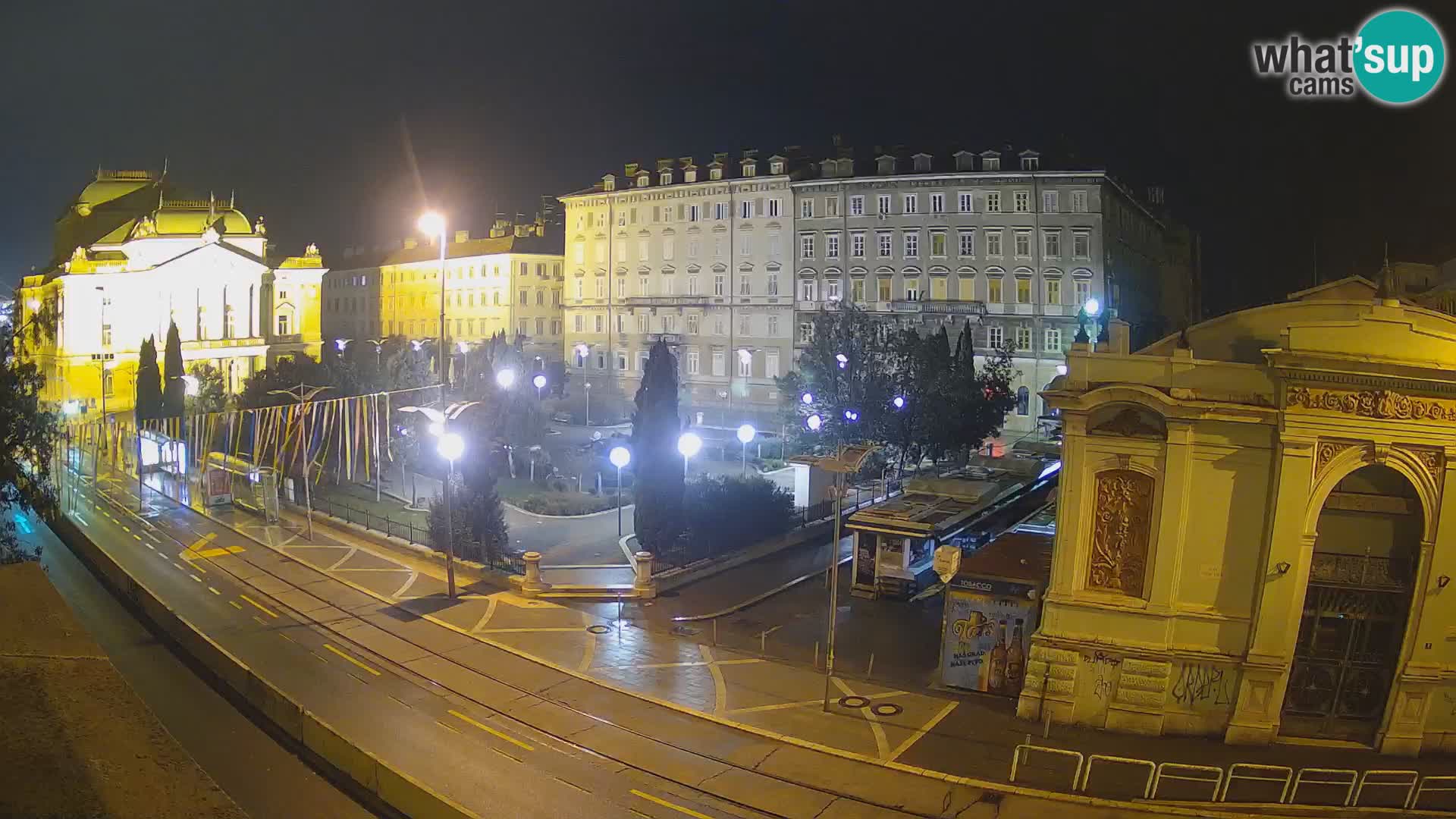 Webcam Rijeka – Park and  Croatian National Theatre Ivan pl. Zajc