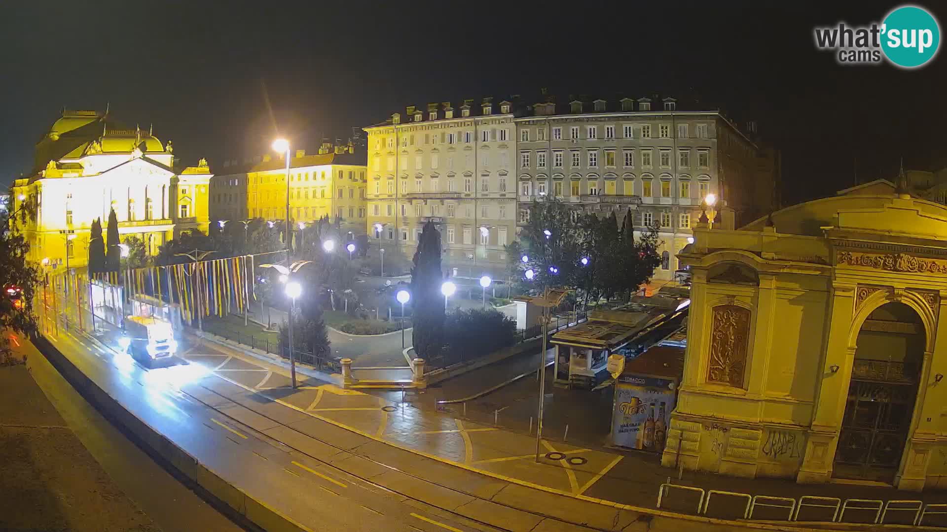 Webcam Rijeka – Park and  Croatian National Theatre Ivan pl. Zajc