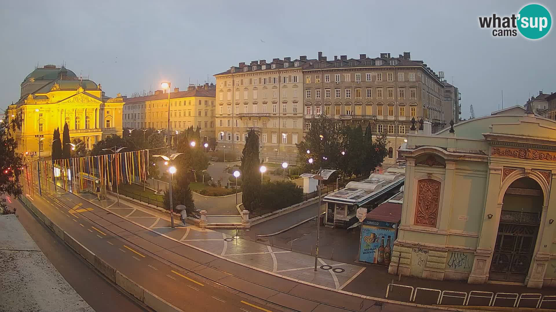 Webcam Rijeka – Park and  Croatian National Theatre Ivan pl. Zajc