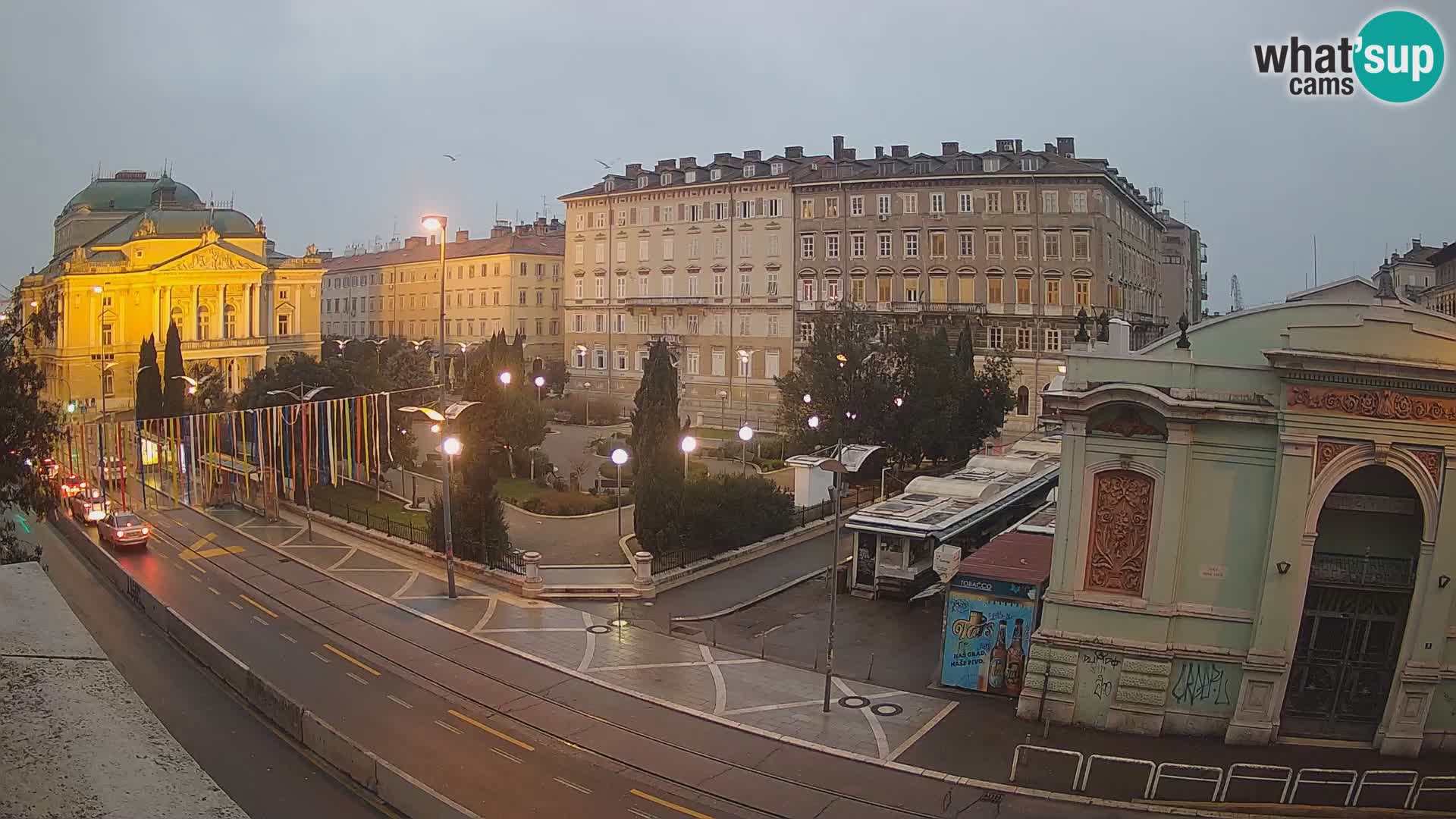 Webcam Rijeka – Parque i Teatro Nacional Croato Ivan pl. Zajc