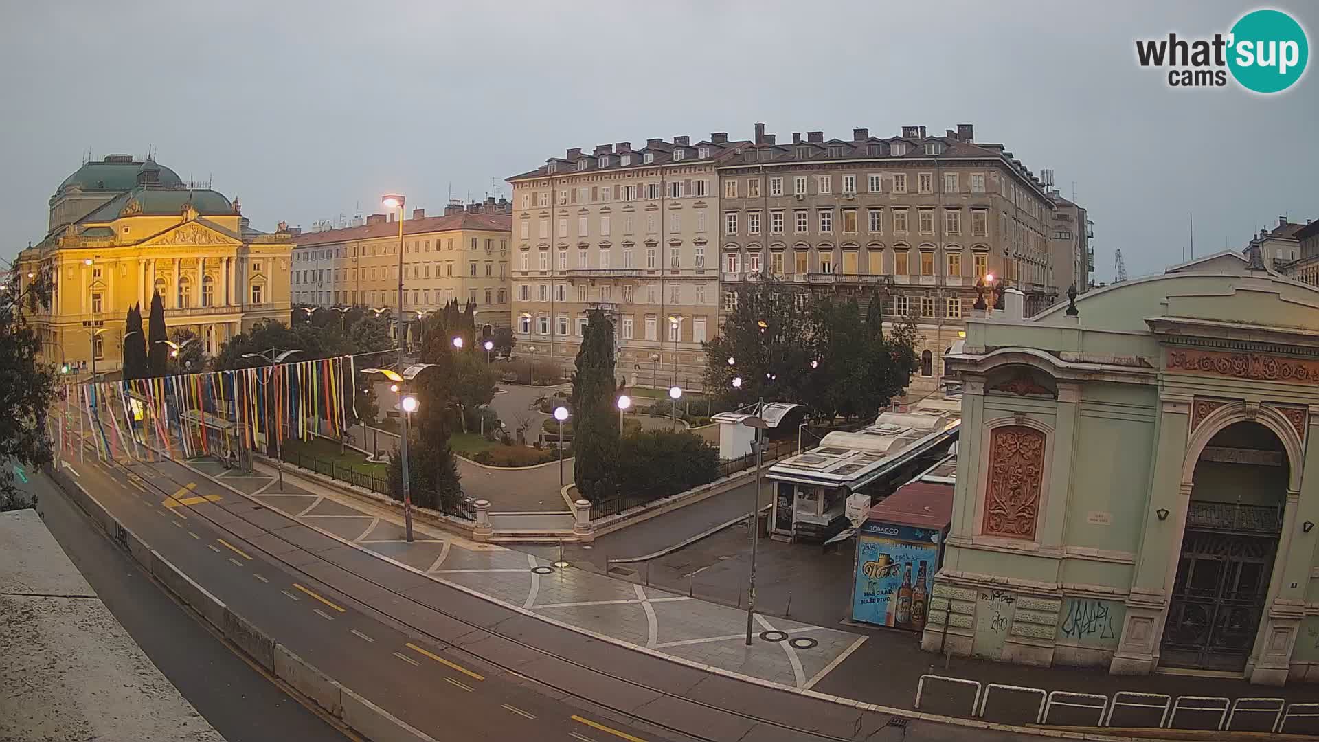 Webcam Rijeka – Parque i Teatro Nacional Croato Ivan pl. Zajc