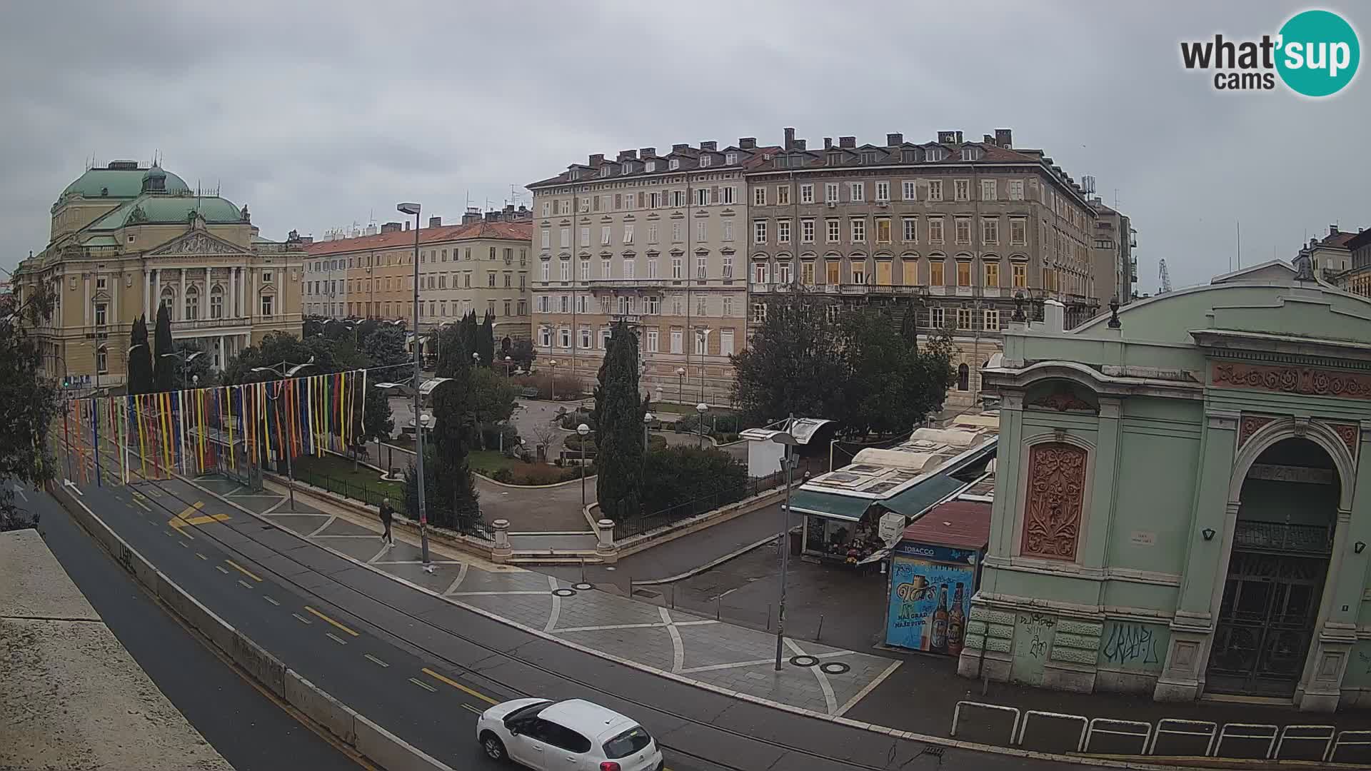 Webcam Rijeka – Parque i Teatro Nacional Croato Ivan pl. Zajc