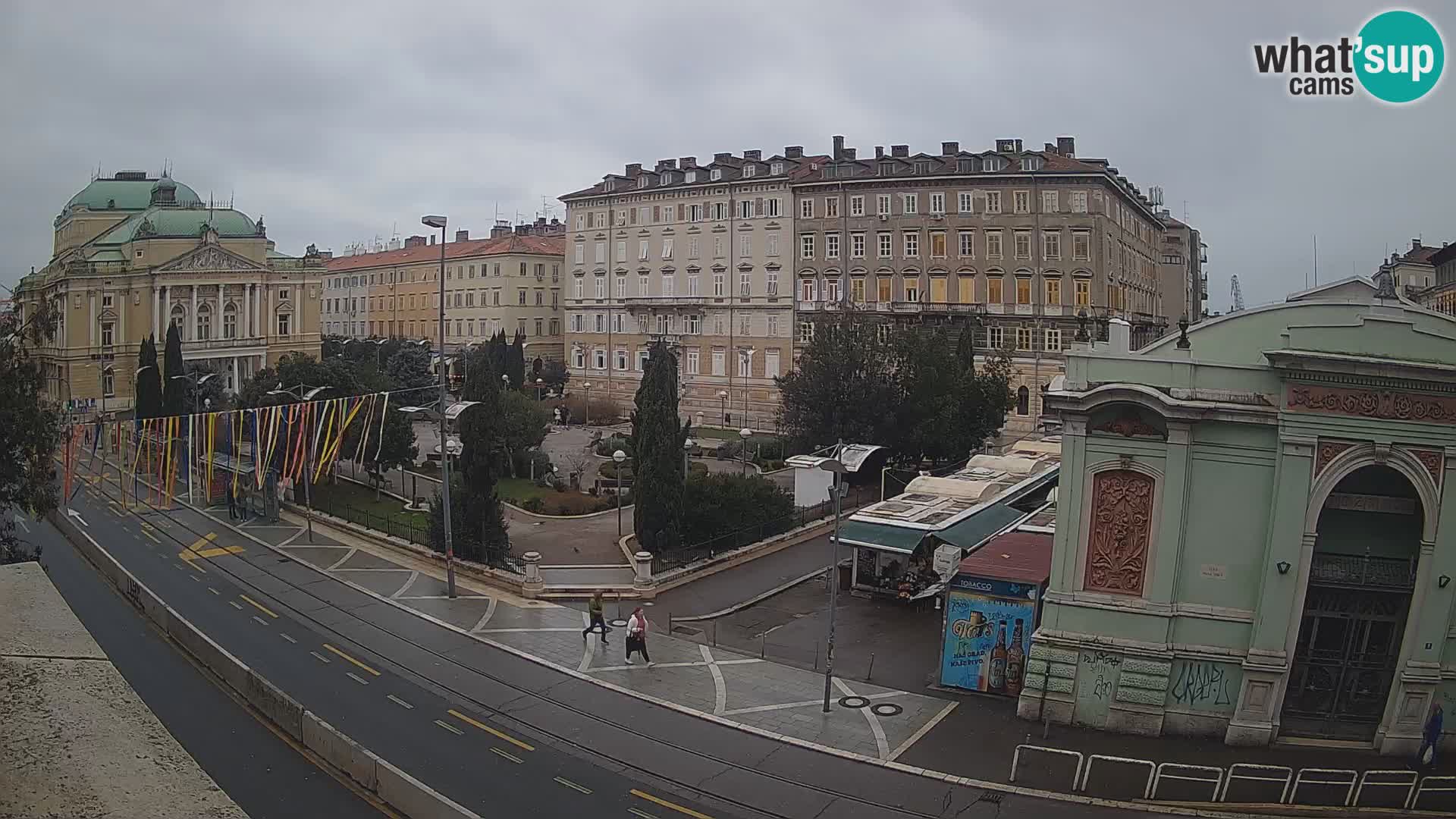 Webcam Fiume – Parco e Teatro nazionale Croato Ivan pl. Zajc