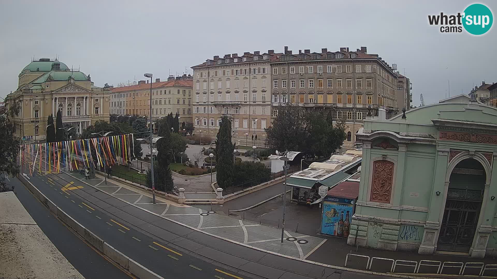 Webcam Rijeka – Park and  Croatian National Theatre Ivan pl. Zajc