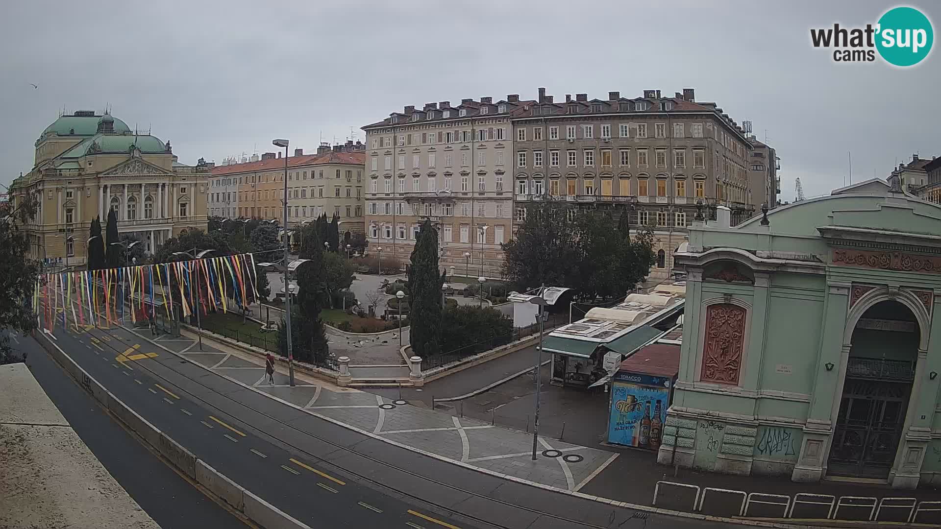 Webcam Rijeka – Parque i Teatro Nacional Croato Ivan pl. Zajc