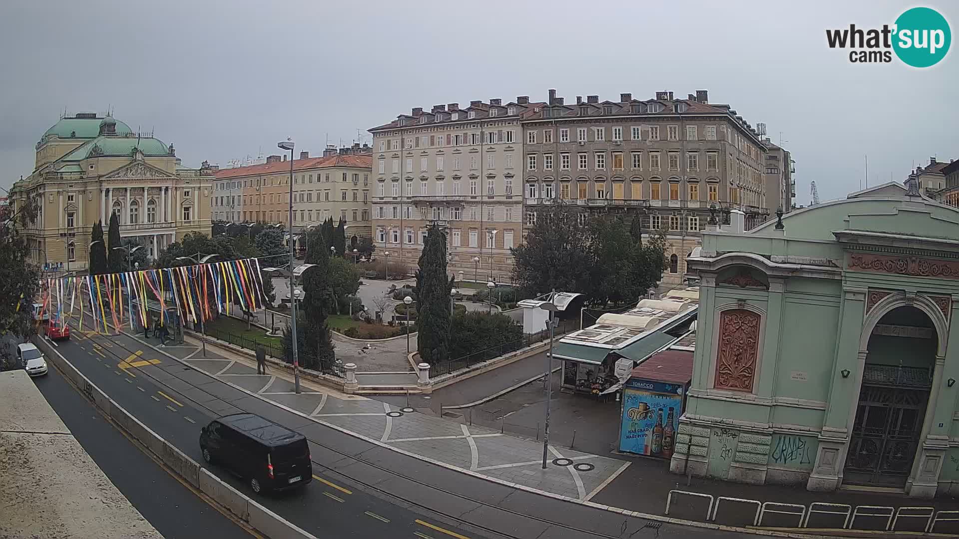 Webcam Rijeka – Park and  Croatian National Theatre Ivan pl. Zajc