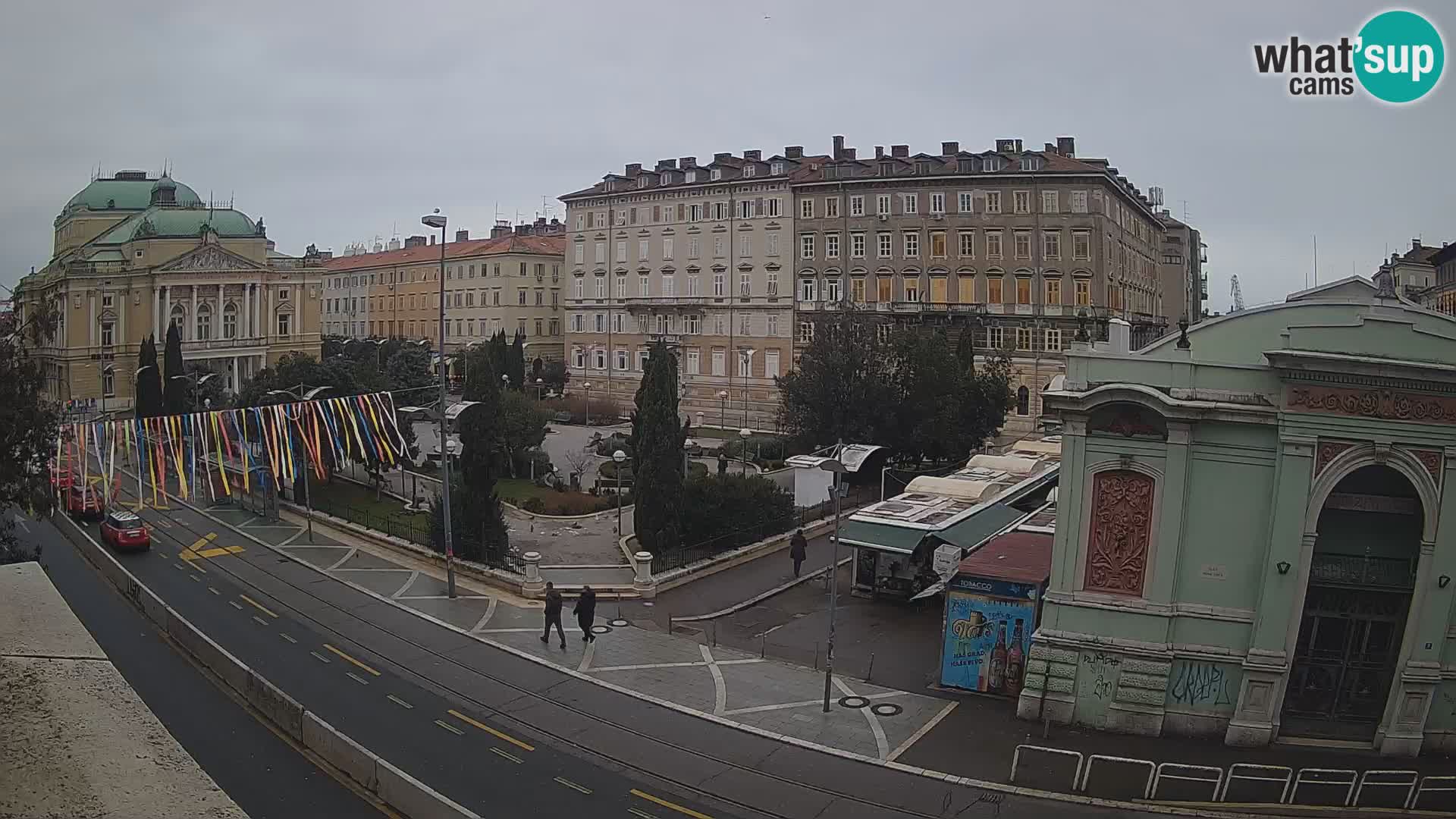 Webcam Rijeka – Park and  Croatian National Theatre Ivan pl. Zajc