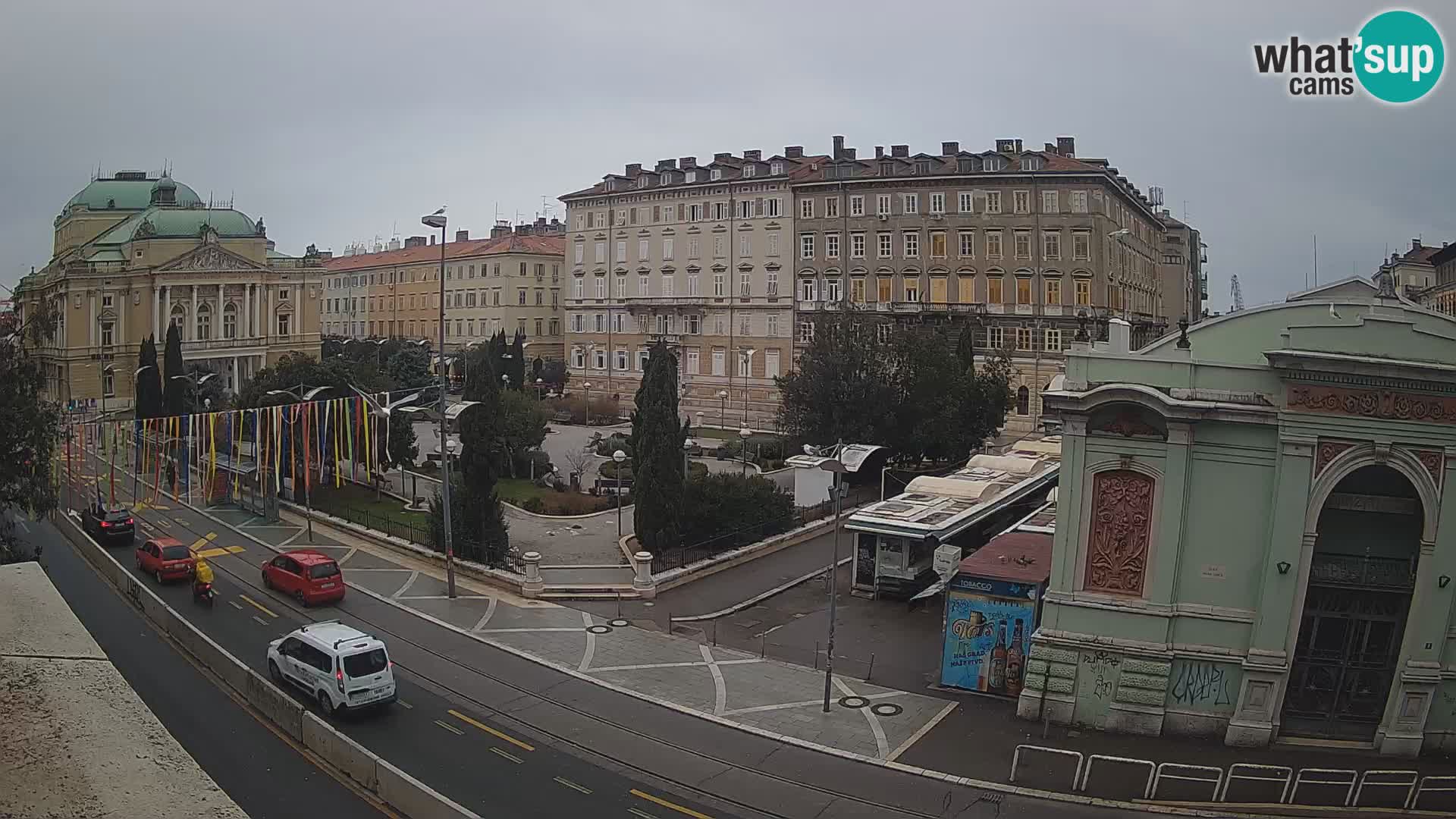 Webcam Rijeka – Park and  Croatian National Theatre Ivan pl. Zajc