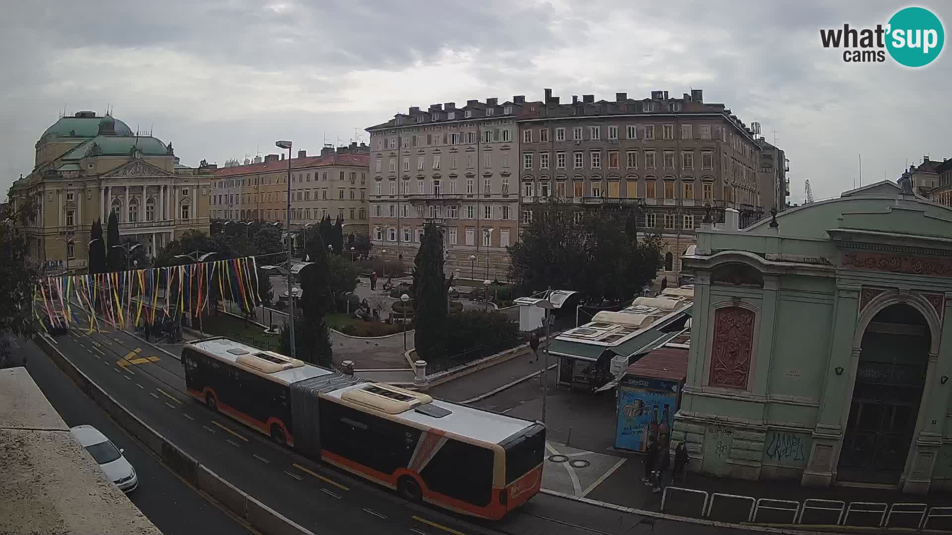 Webcam Rijeka – Park and  Croatian National Theatre Ivan pl. Zajc