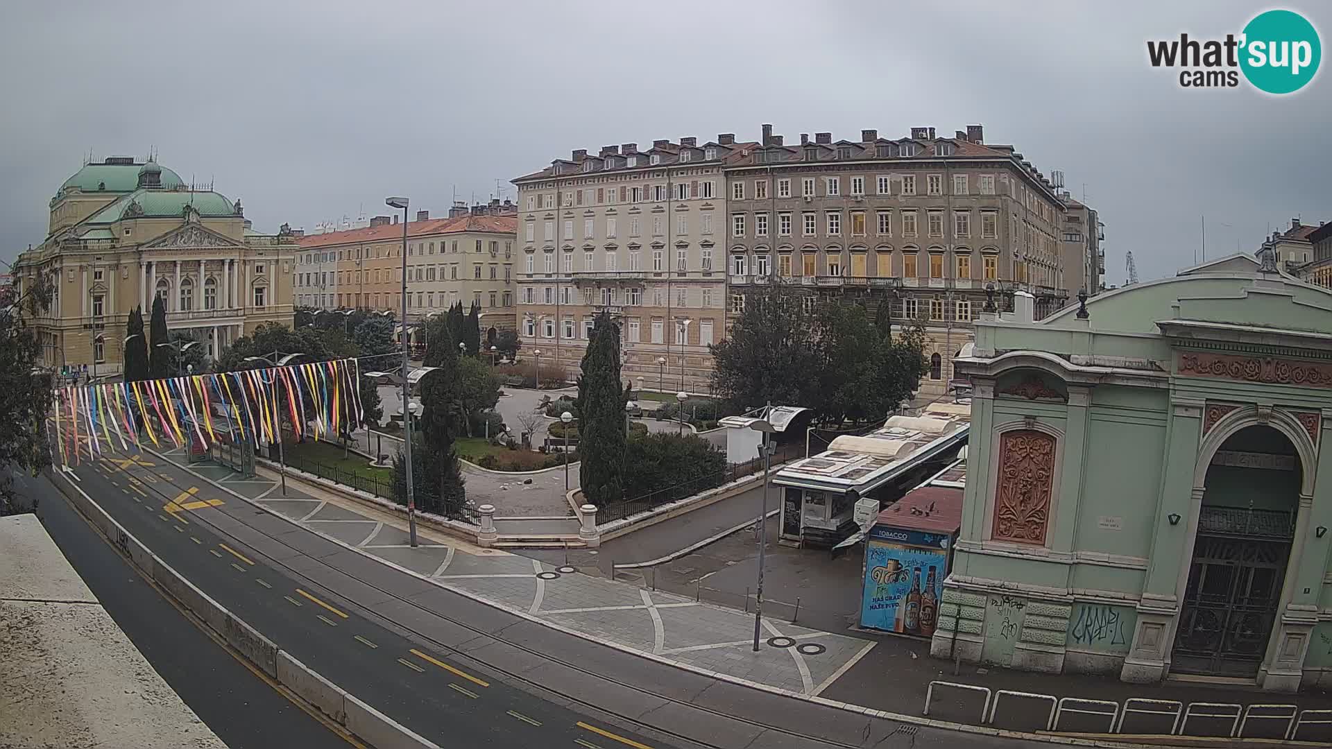 Webcam Fiume – Parco e Teatro nazionale Croato Ivan pl. Zajc