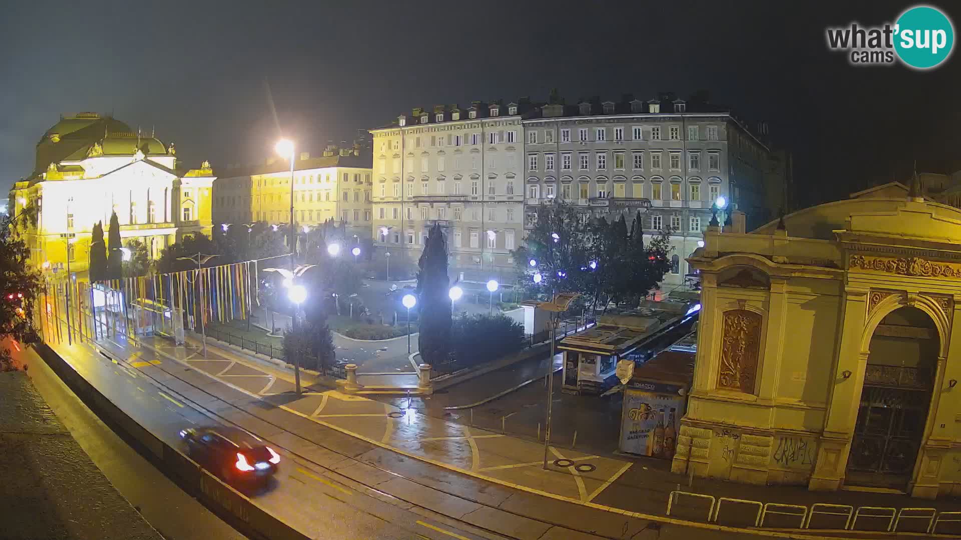 Webcam Fiume – Parco e Teatro nazionale Croato Ivan pl. Zajc