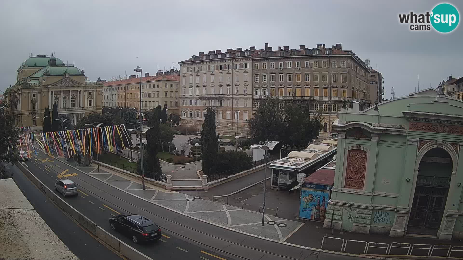 Webcam Rijeka – Park and  Croatian National Theatre Ivan pl. Zajc