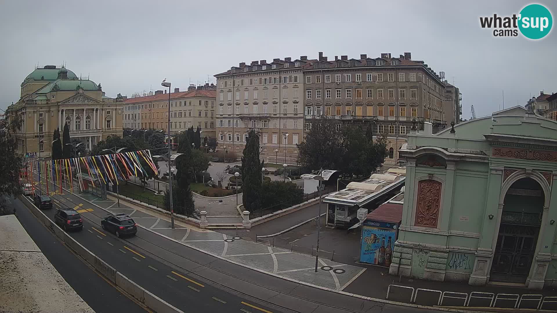 Webcam Fiume – Parco e Teatro nazionale Croato Ivan pl. Zajc