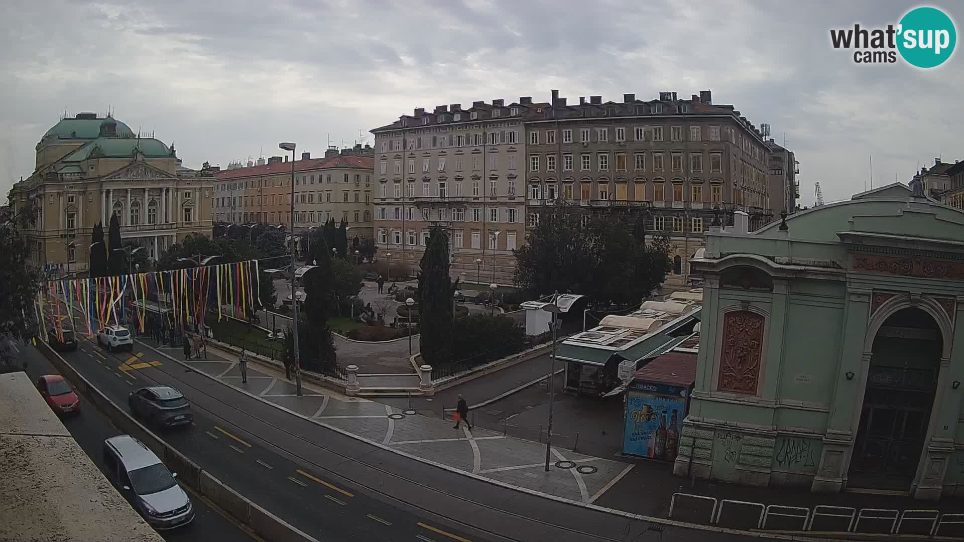 Webcam Fiume – Parco e Teatro nazionale Croato Ivan pl. Zajc