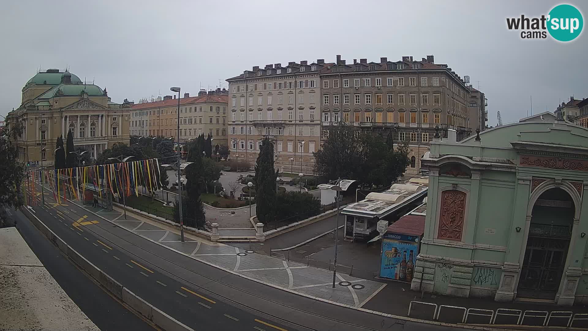 Webcam Fiume – Parco e Teatro nazionale Croato Ivan pl. Zajc