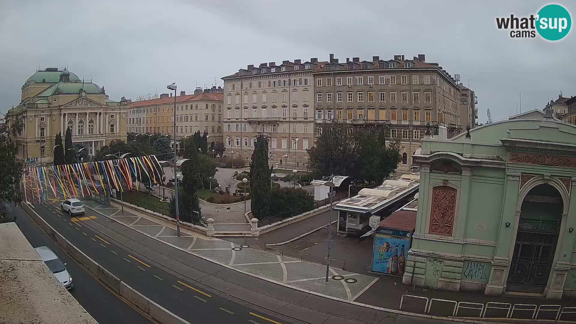 Webcam Rijeka – Park and  Croatian National Theatre Ivan pl. Zajc