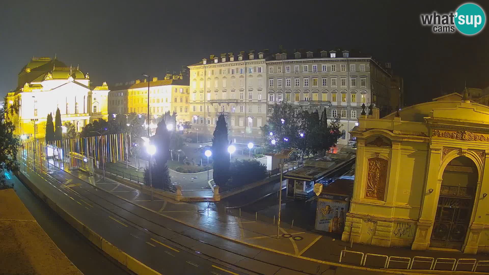 Webcam Rijeka – Park and  Croatian National Theatre Ivan pl. Zajc