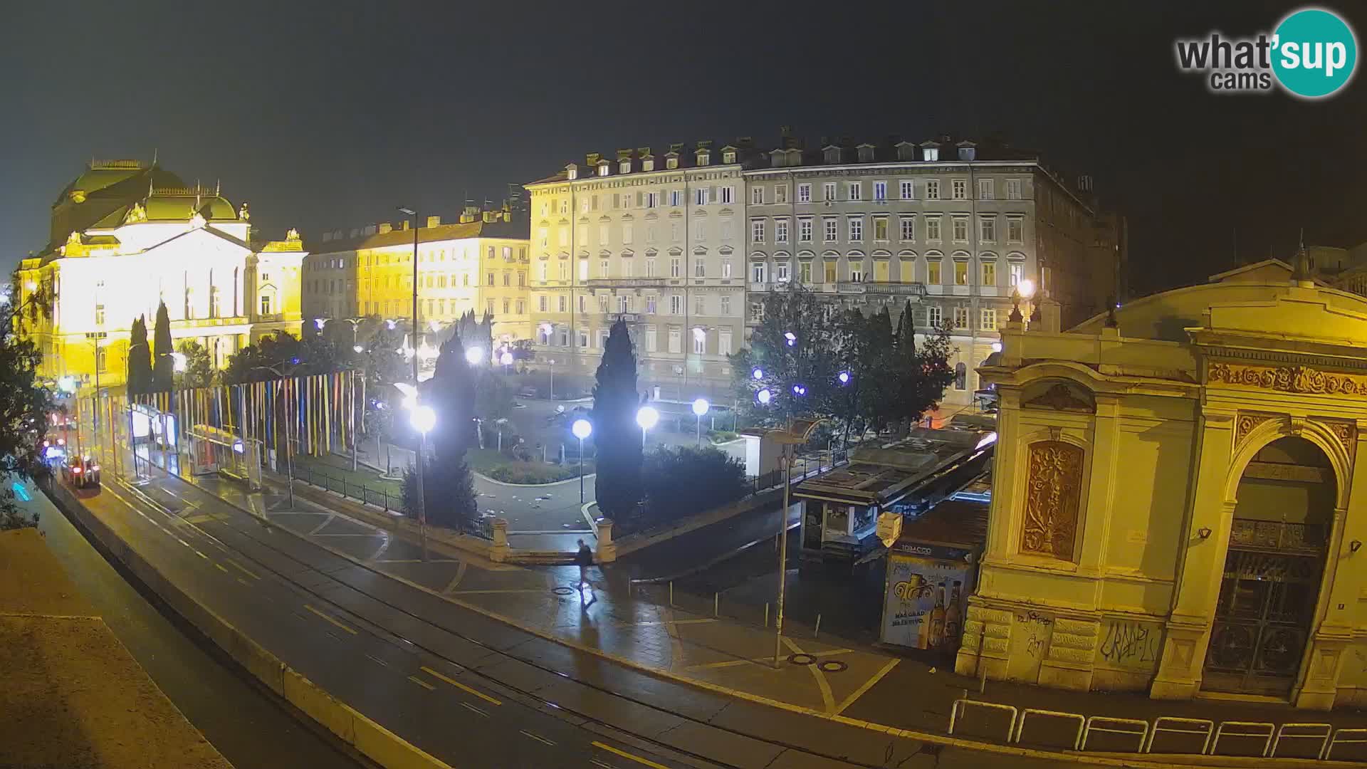 Webcam Rijeka – Park and  Croatian National Theatre Ivan pl. Zajc