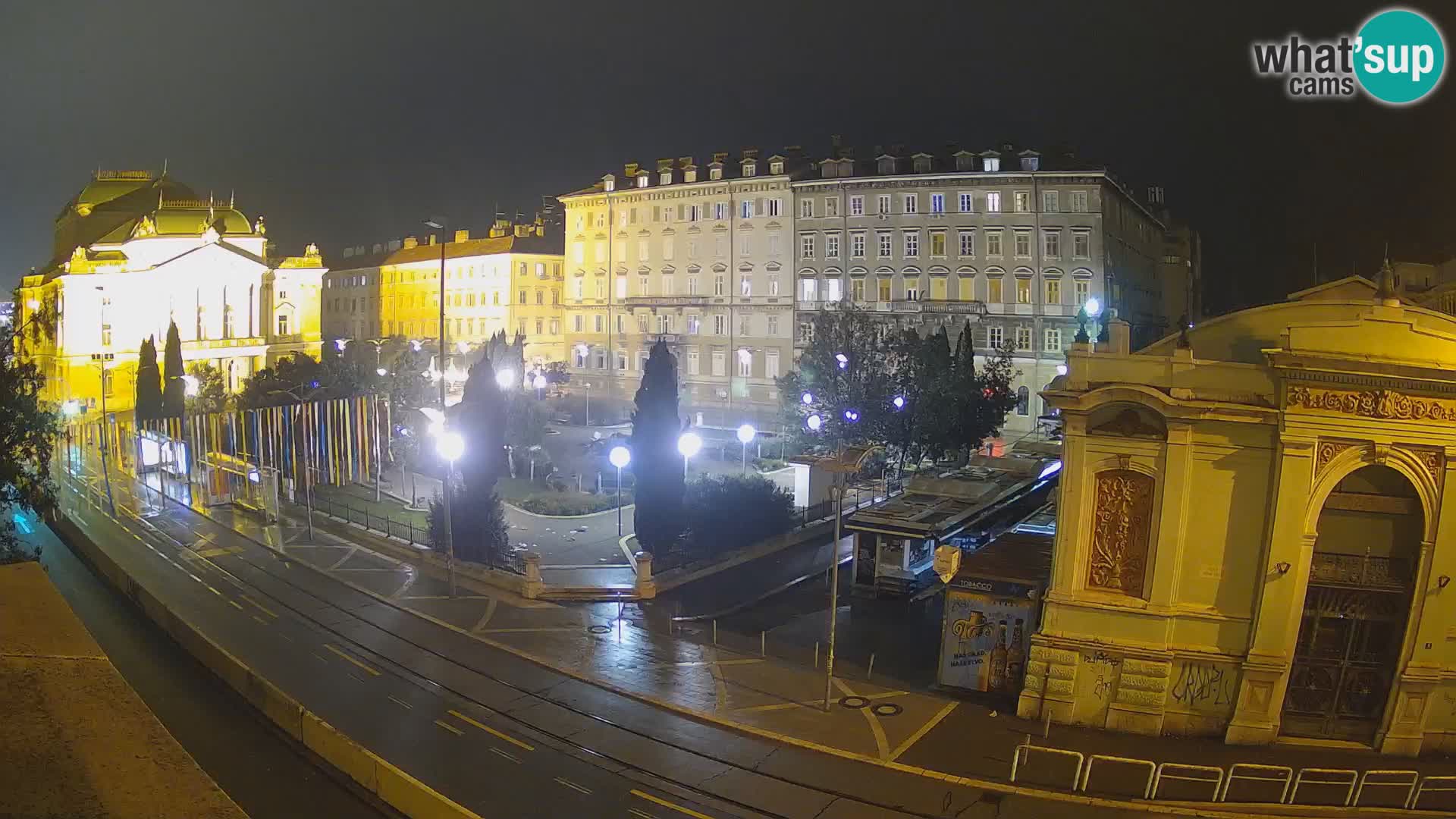 Webcam Rijeka – Park and  Croatian National Theatre Ivan pl. Zajc