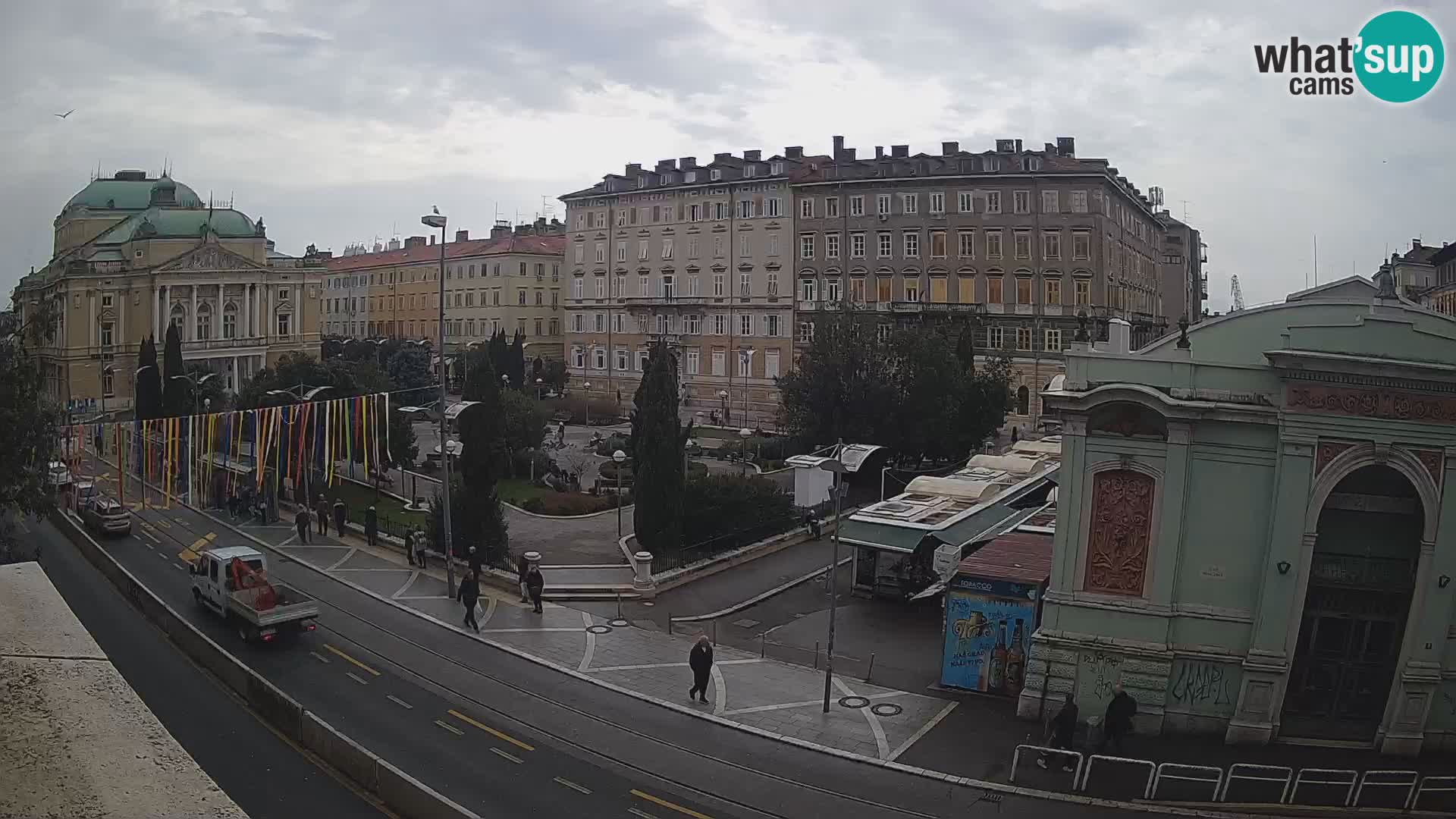 Webcam Rijeka – Park and  Croatian National Theatre Ivan pl. Zajc