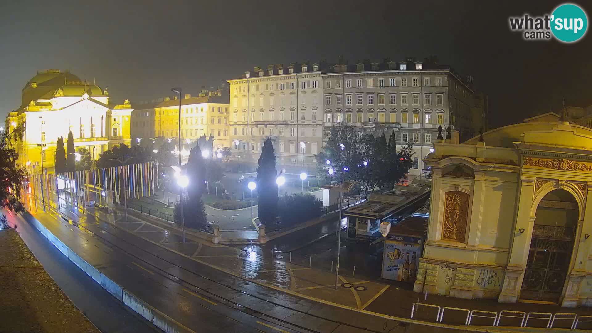 Webcam Rijeka – Park and  Croatian National Theatre Ivan pl. Zajc