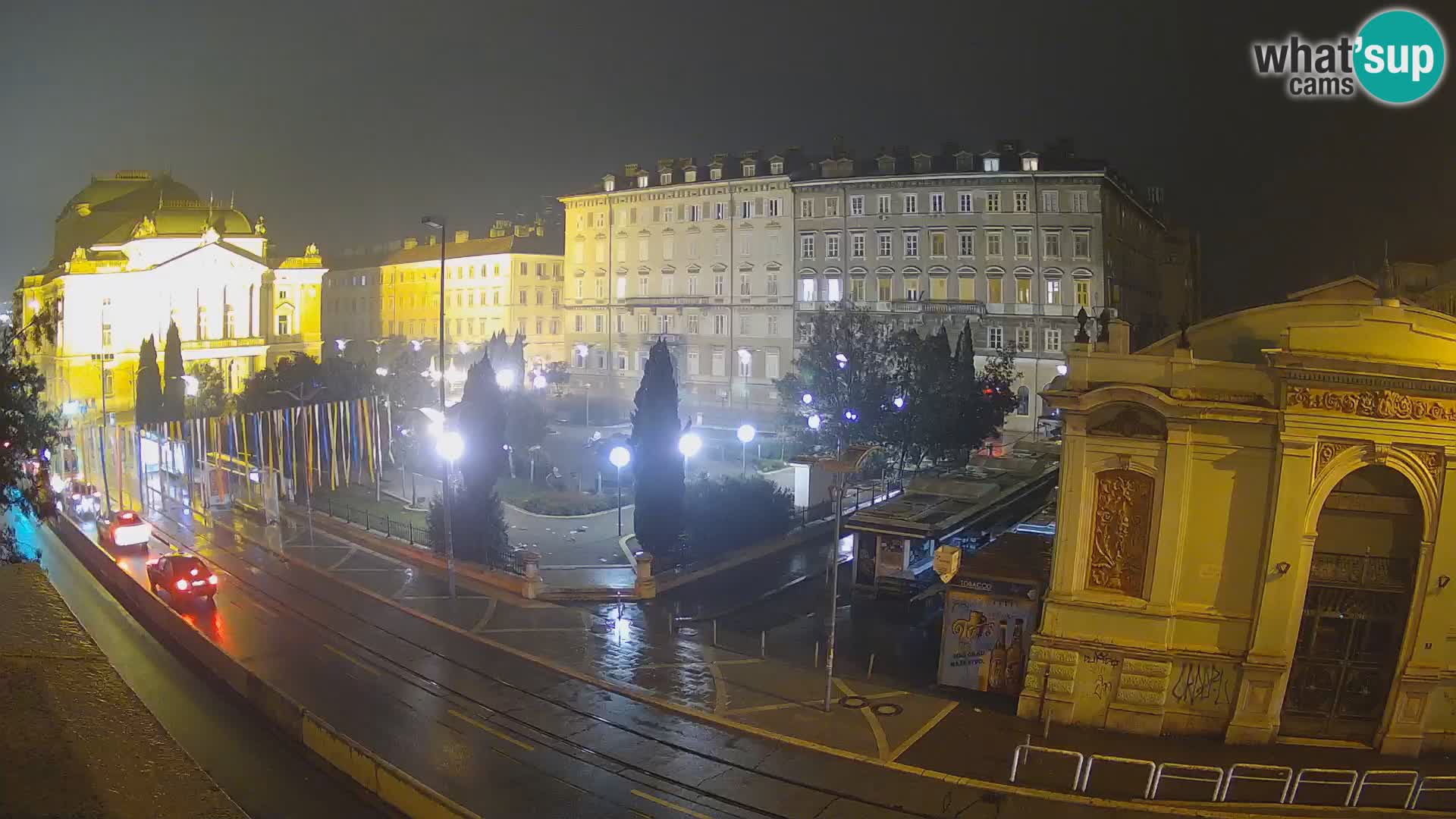 Webcam Rijeka – Park et Théâtre national croate Ivan pl. Zajc