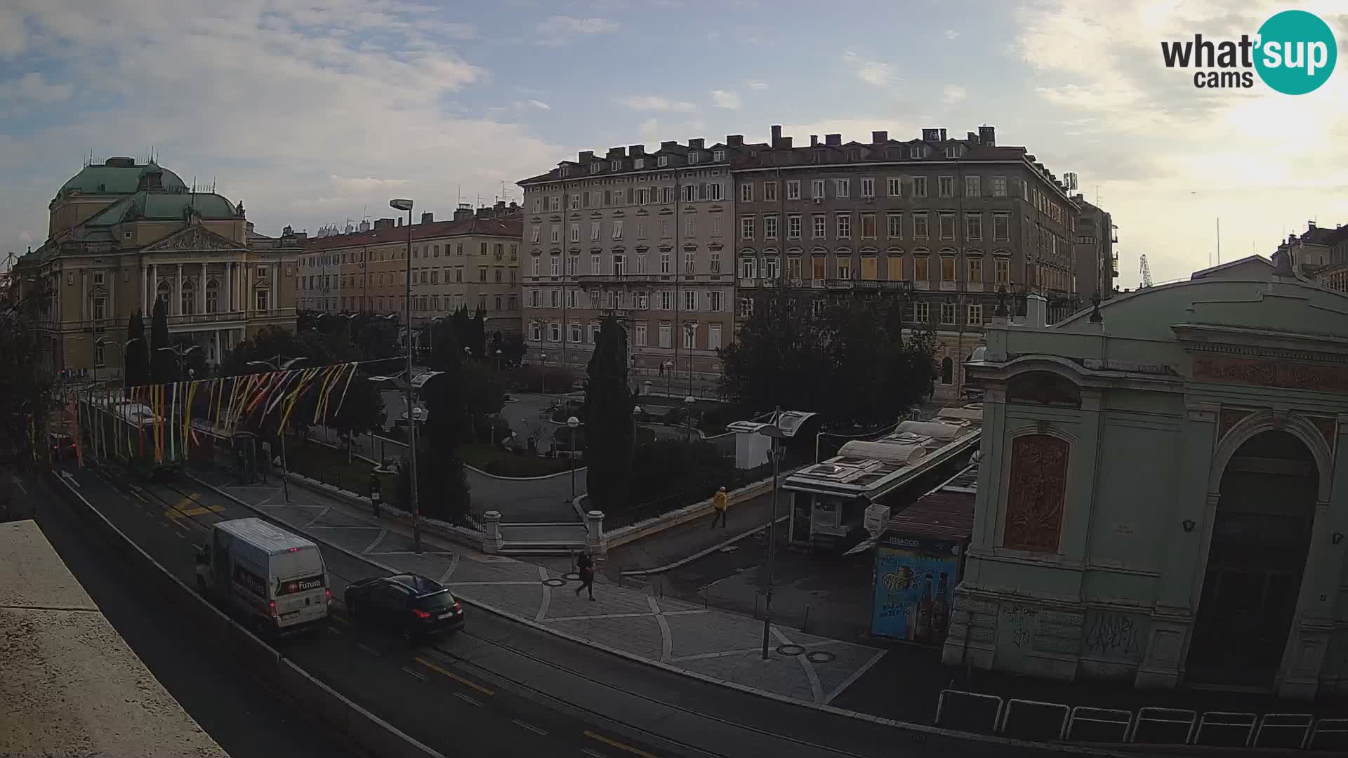 Webcam Rijeka – Park and  Croatian National Theatre Ivan pl. Zajc