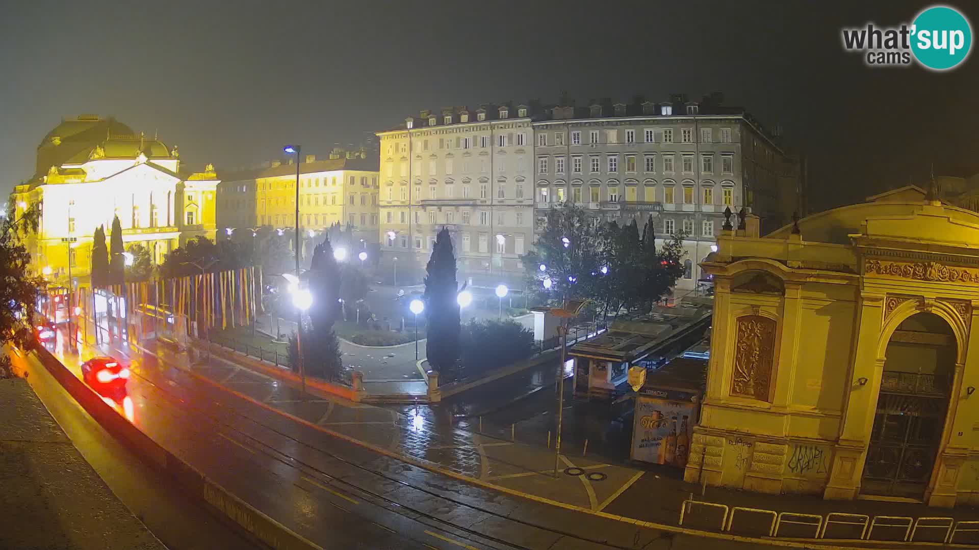 Webcam Rijeka – Parque i Teatro Nacional Croato Ivan pl. Zajc