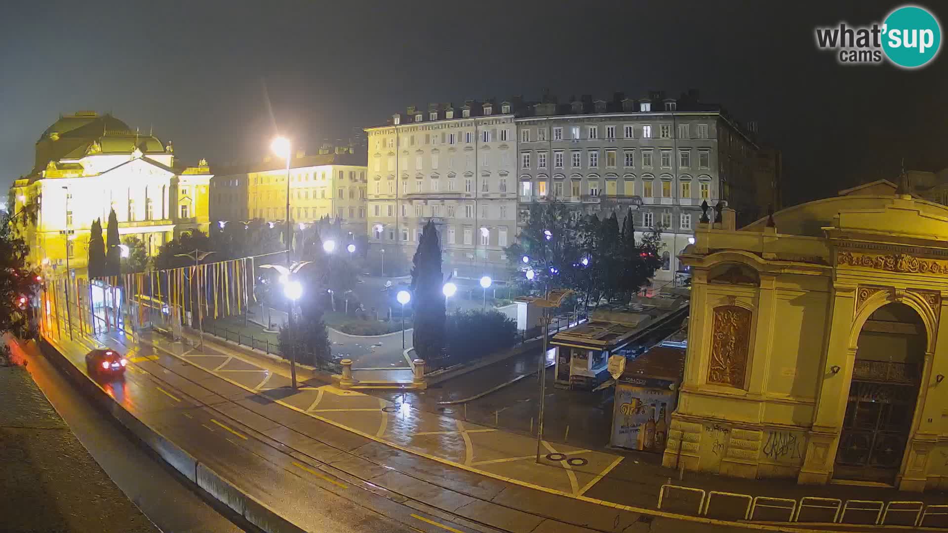 Webcam Rijeka – Park et Théâtre national croate Ivan pl. Zajc