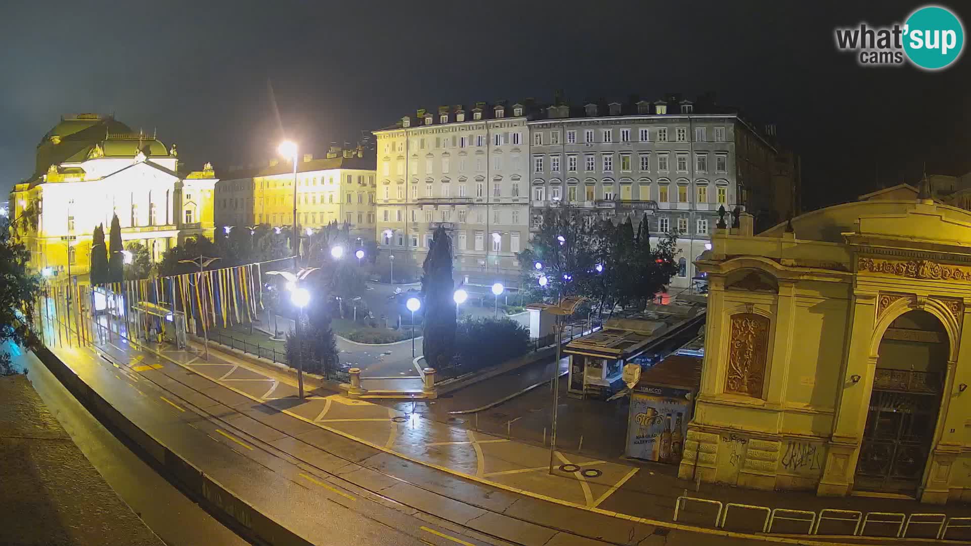 Webcam Fiume – Parco e Teatro nazionale Croato Ivan pl. Zajc