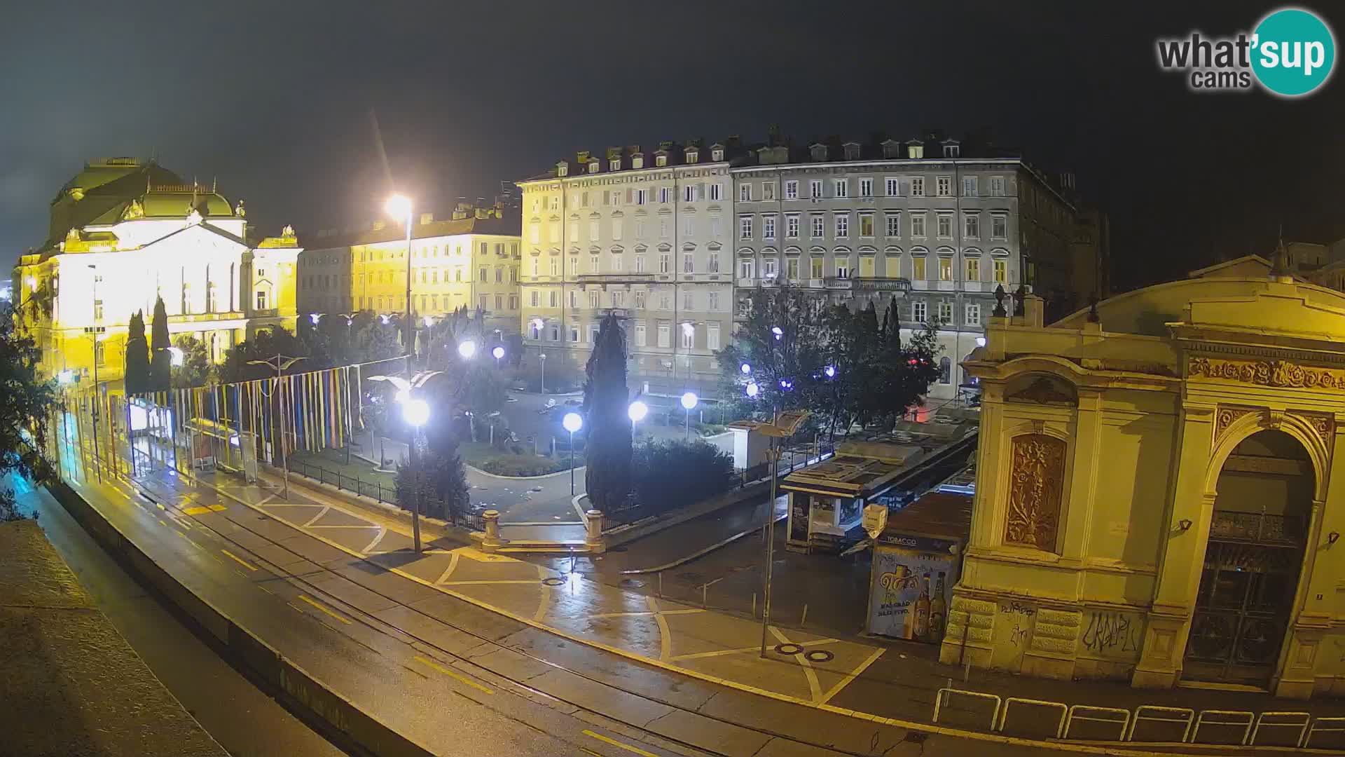 Webcam Fiume – Parco e Teatro nazionale Croato Ivan pl. Zajc