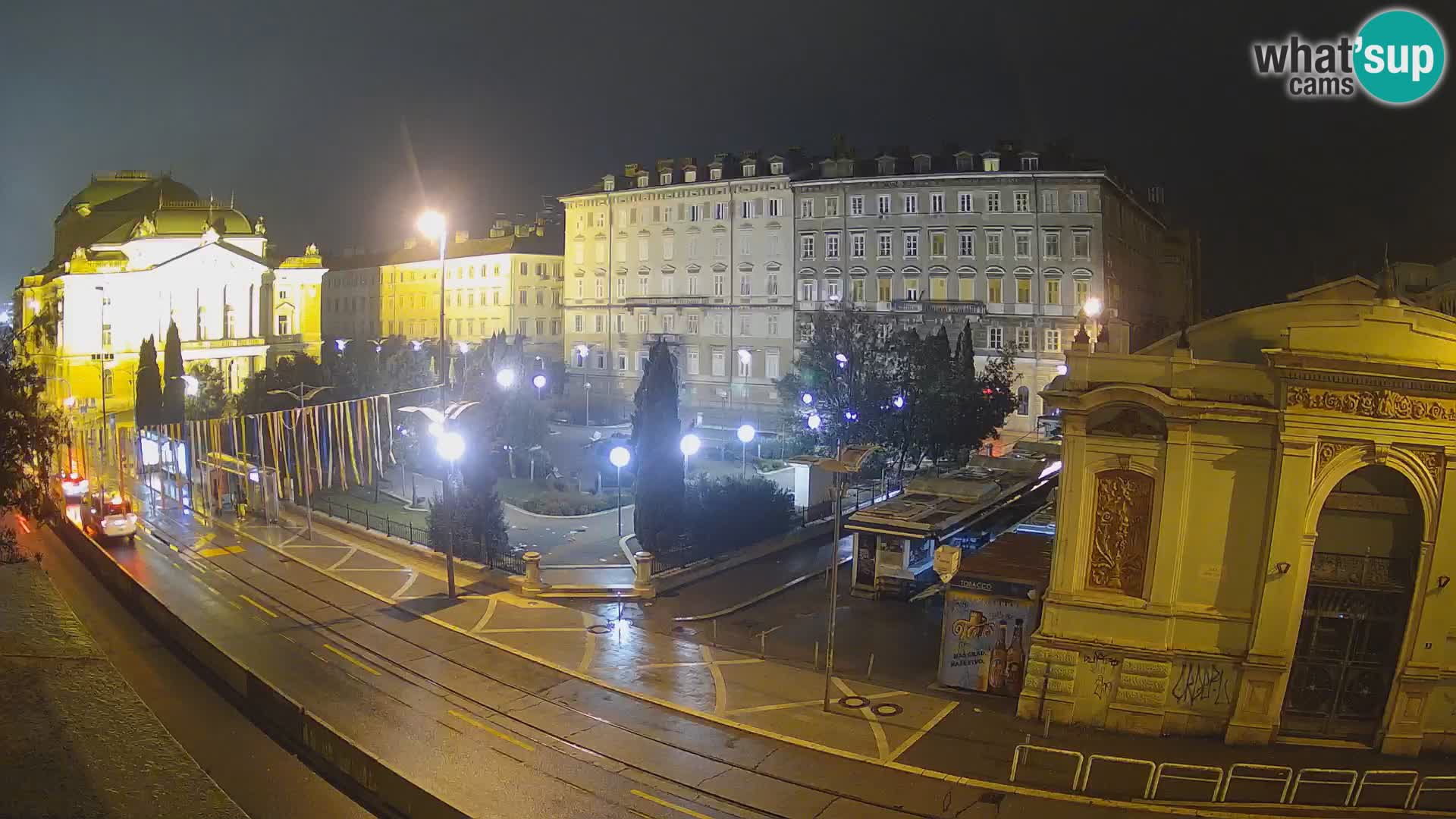 Webcam Rijeka – Park et Théâtre national croate Ivan pl. Zajc