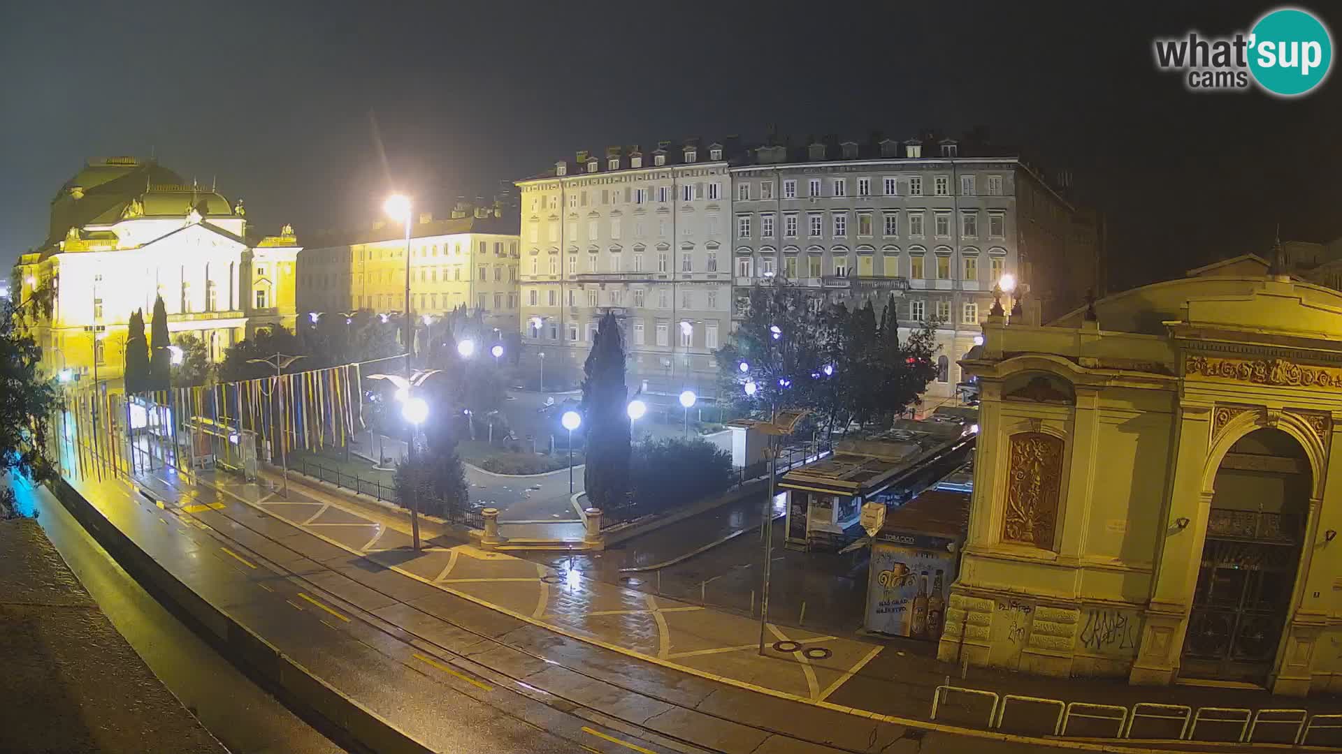 Webcam Fiume – Parco e Teatro nazionale Croato Ivan pl. Zajc