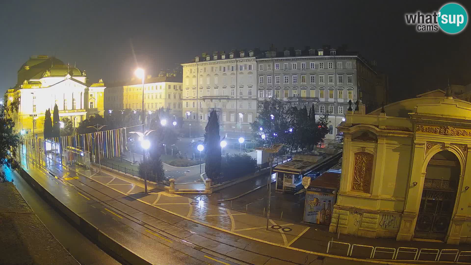 Webcam Rijeka – Park and  Croatian National Theatre Ivan pl. Zajc