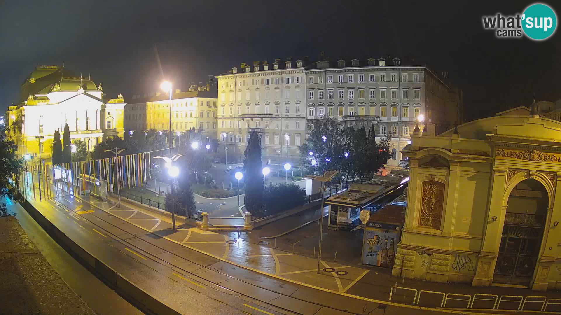 Webcam Rijeka – Park and  Croatian National Theatre Ivan pl. Zajc