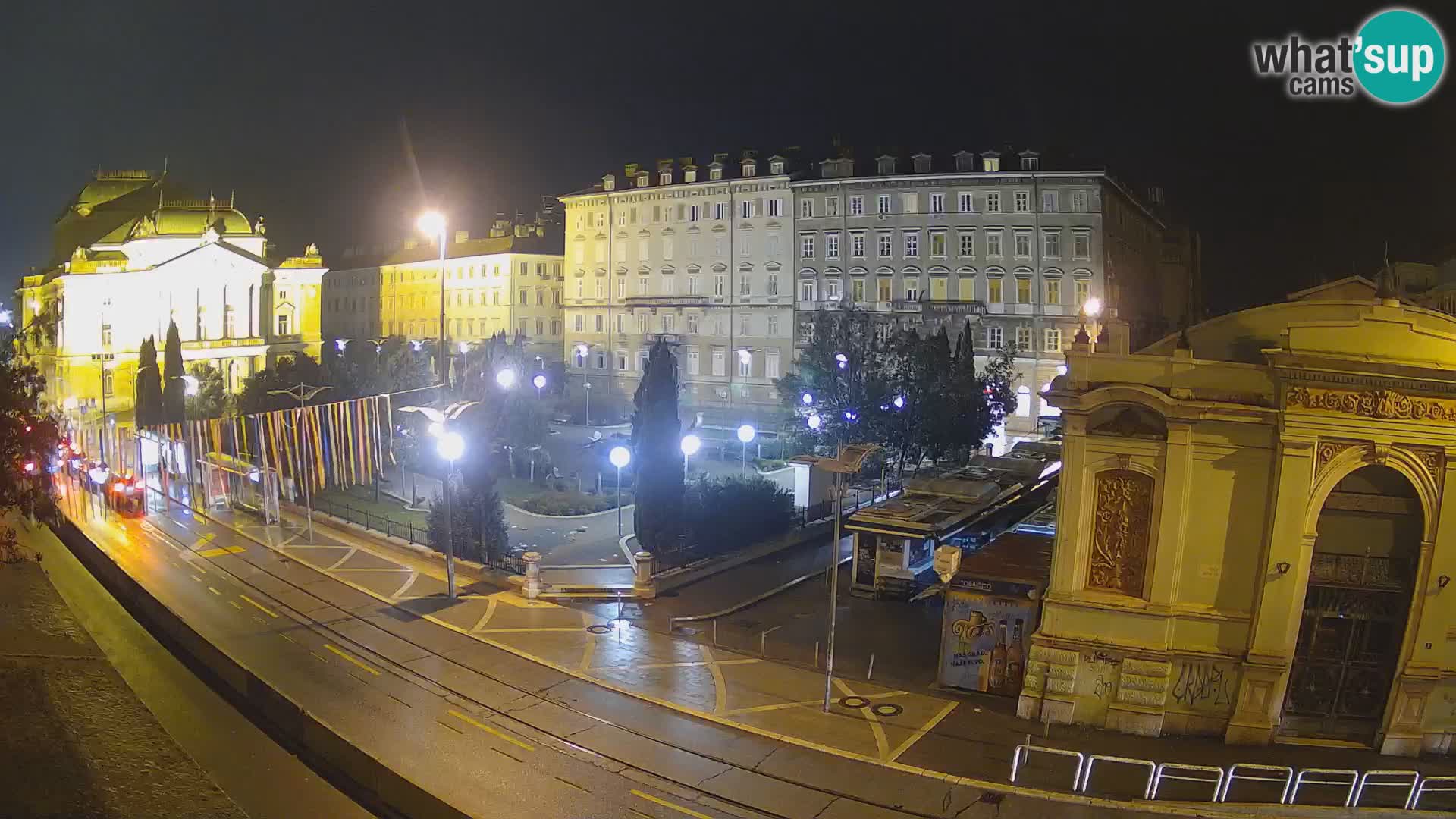 Webcam Rijeka – Park and  Croatian National Theatre Ivan pl. Zajc