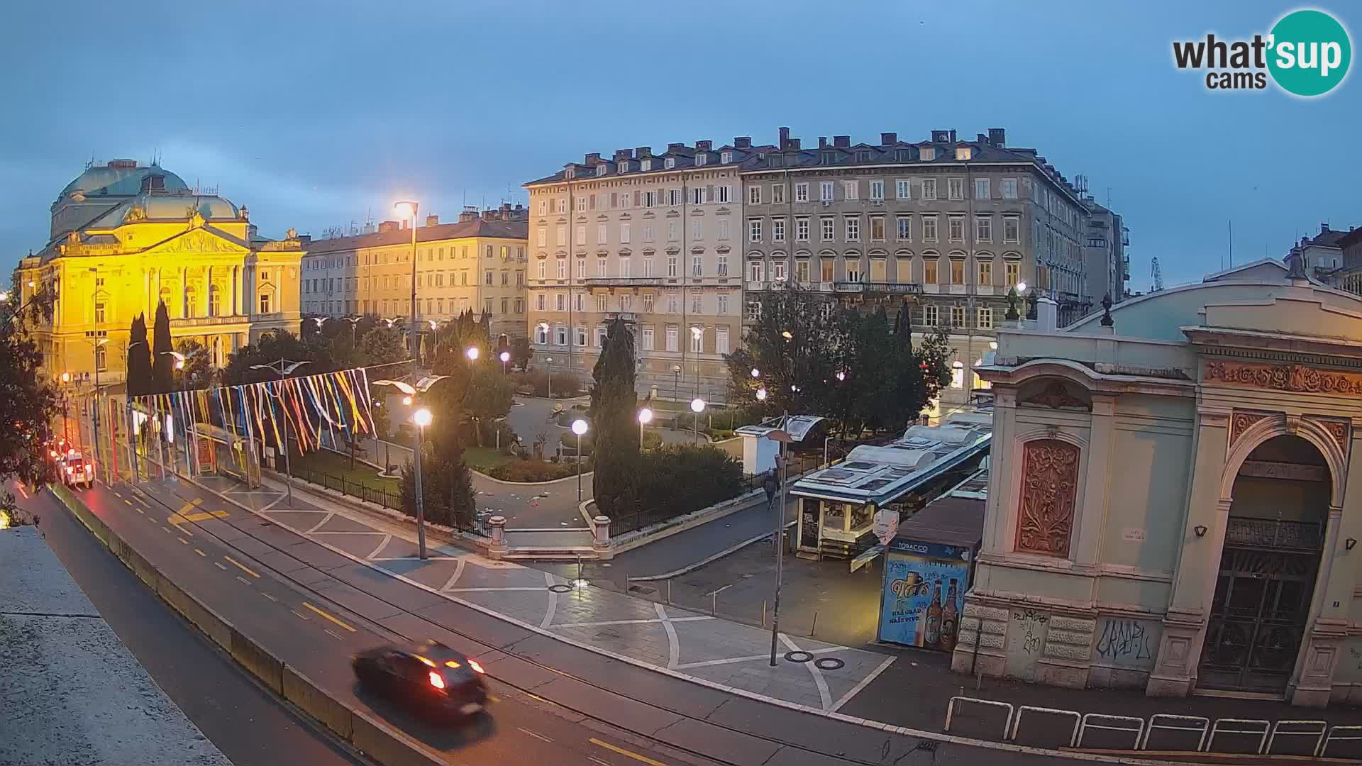 Webcam Rijeka – Park and  Croatian National Theatre Ivan pl. Zajc