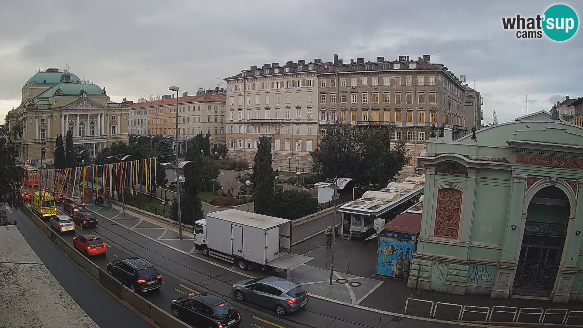 Webcam Rijeka – Park and  Croatian National Theatre Ivan pl. Zajc