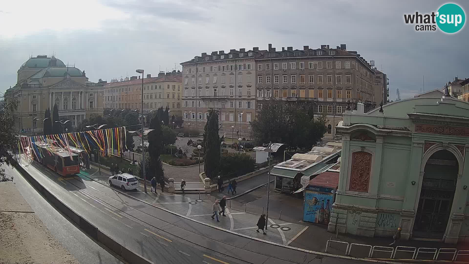 Webcam Rijeka – Park and  Croatian National Theatre Ivan pl. Zajc