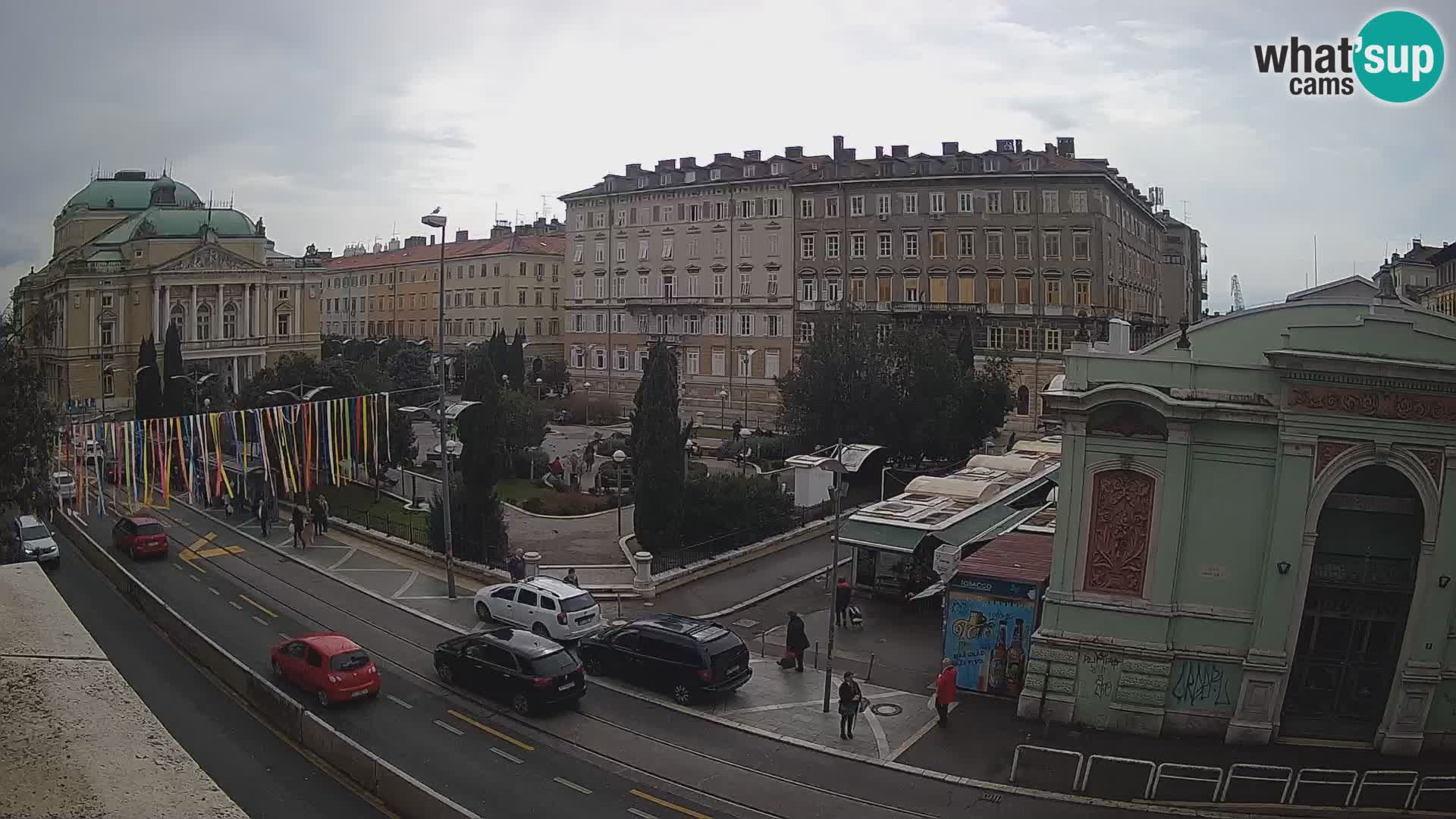 Webcam Rijeka – Parque i Teatro Nacional Croato Ivan pl. Zajc