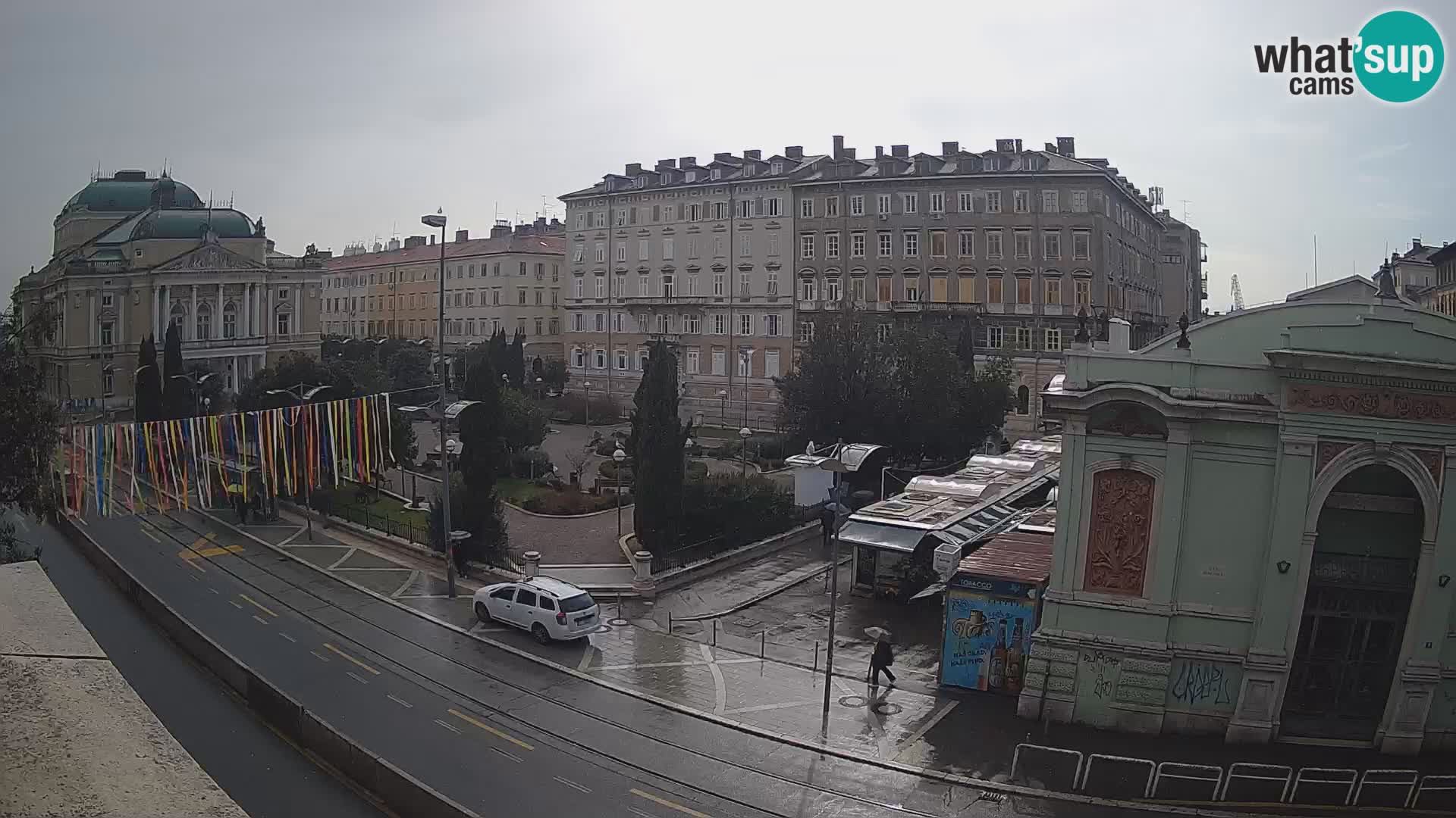 Webcam Rijeka – Park and  Croatian National Theatre Ivan pl. Zajc