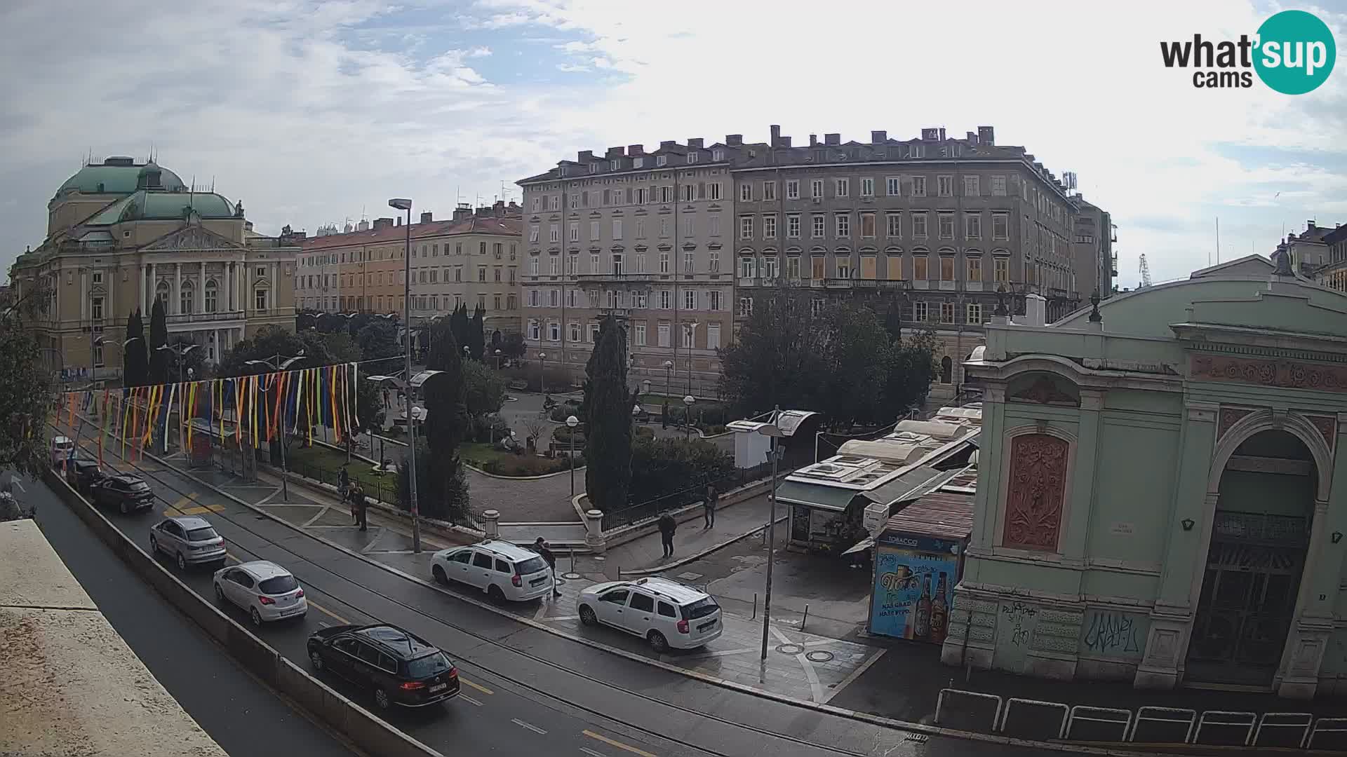 Webcam Rijeka – Park and  Croatian National Theatre Ivan pl. Zajc