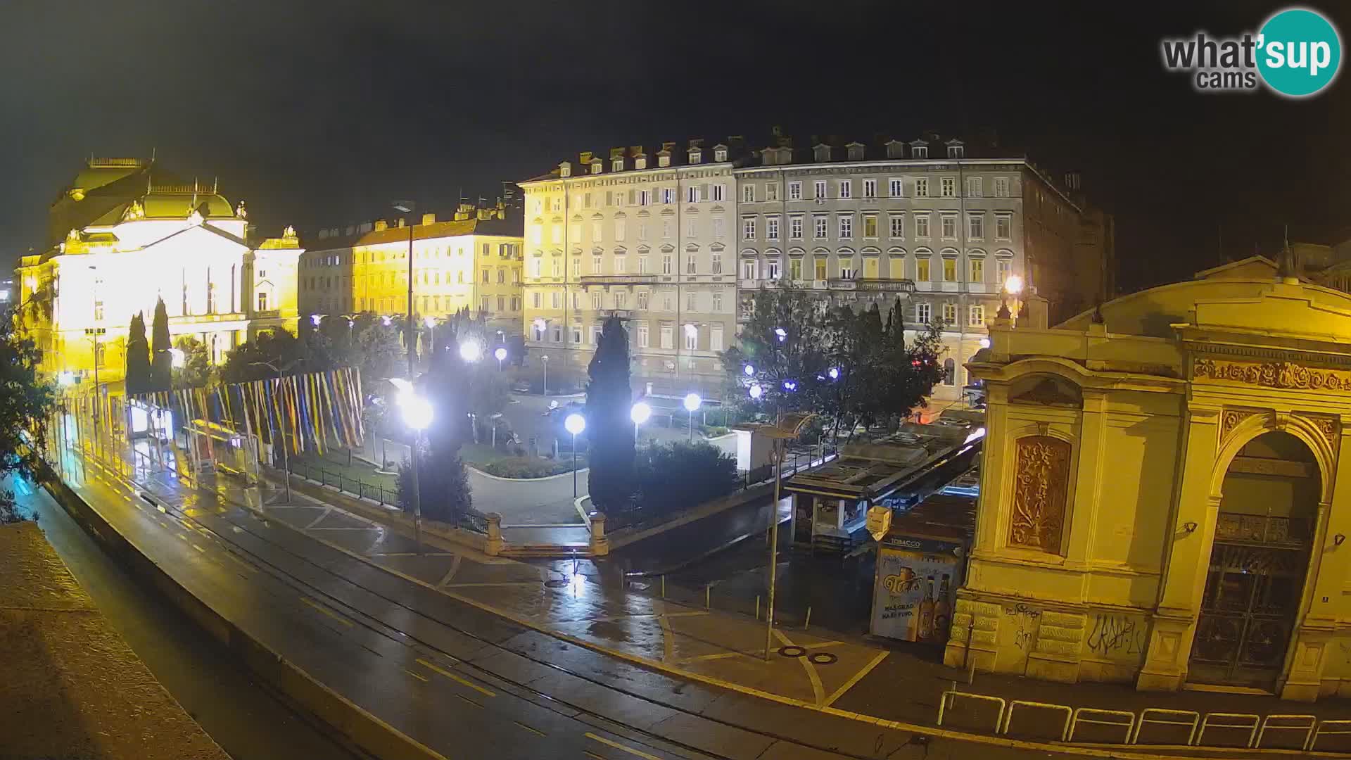 Webcam Rijeka – Parque i Teatro Nacional Croato Ivan pl. Zajc