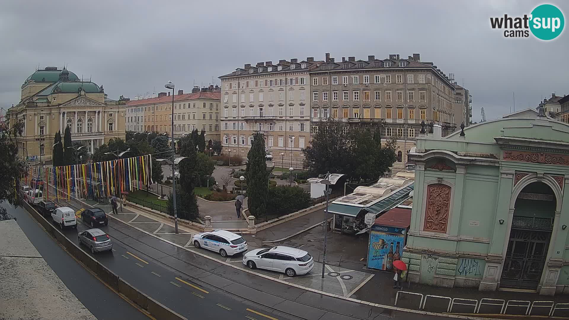 Webcam Rijeka – Park and  Croatian National Theatre Ivan pl. Zajc