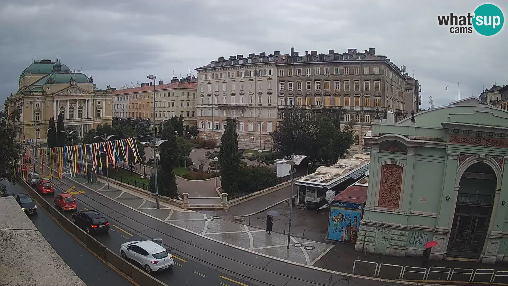 Webcam Rijeka – Parque i Teatro Nacional Croato Ivan pl. Zajc