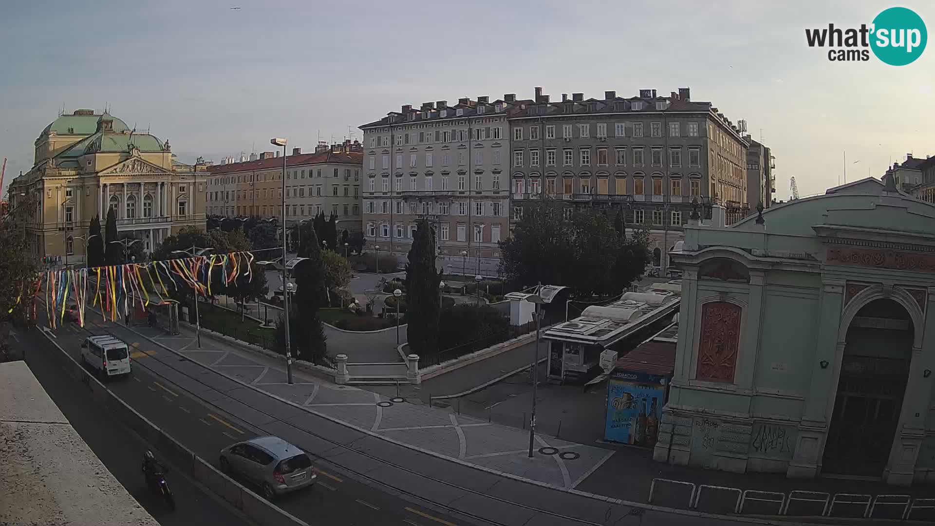 Webcam Rijeka – Park et Théâtre national croate Ivan pl. Zajc