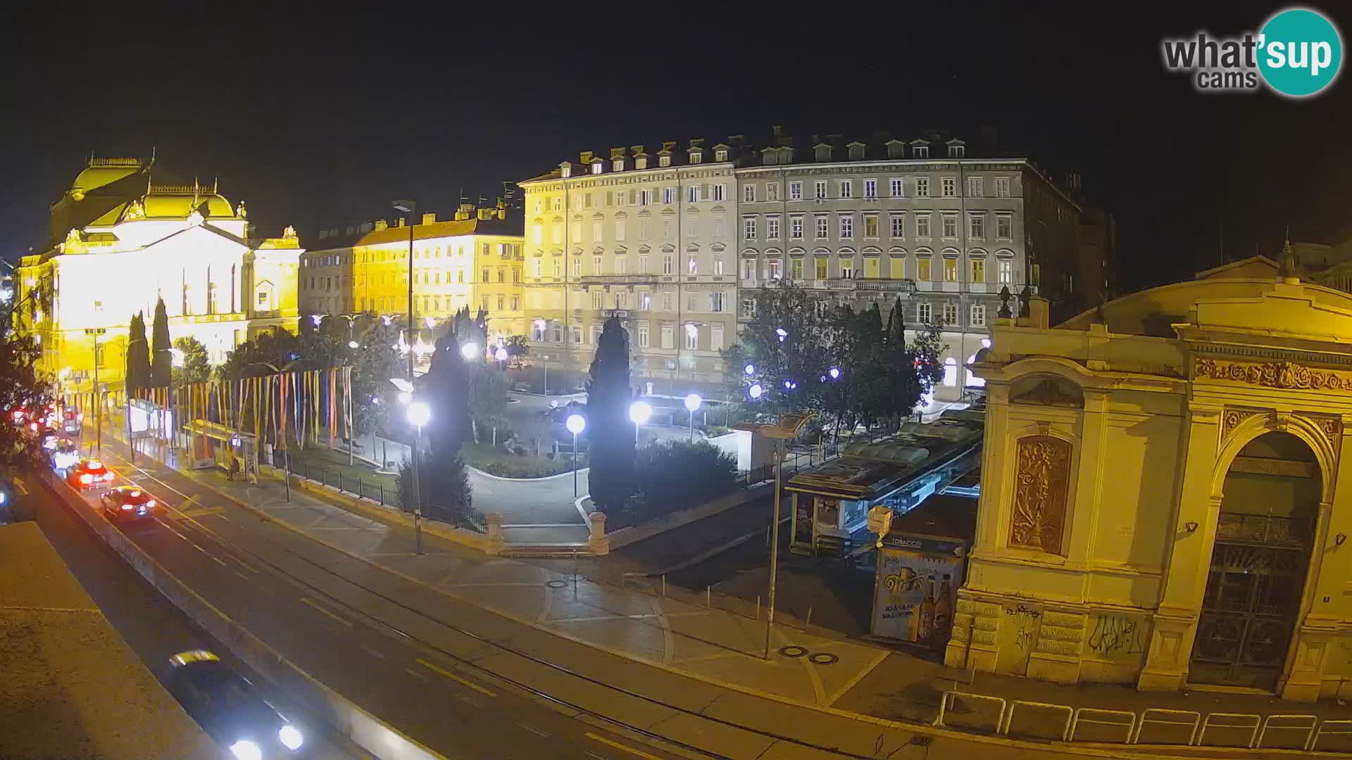 Webcam Rijeka – Park and  Croatian National Theatre Ivan pl. Zajc