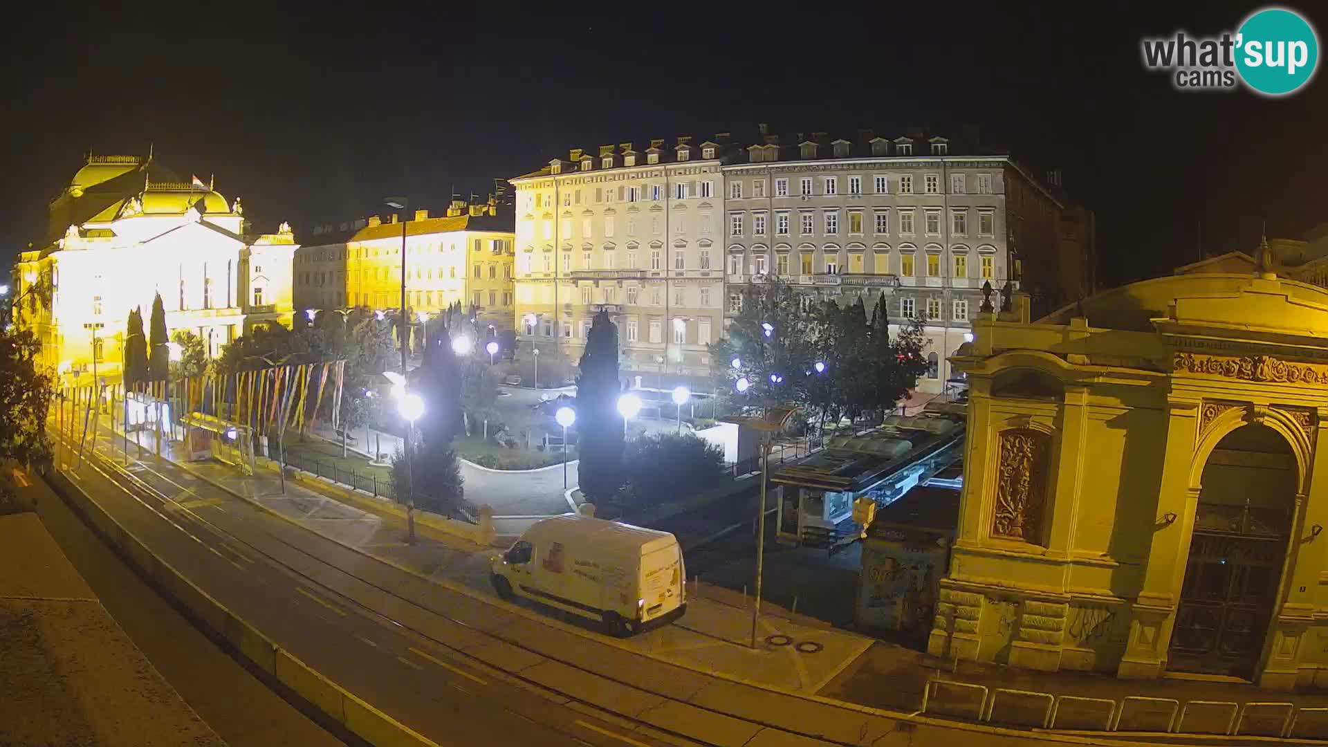 Webcam Rijeka – Parque i Teatro Nacional Croato Ivan pl. Zajc